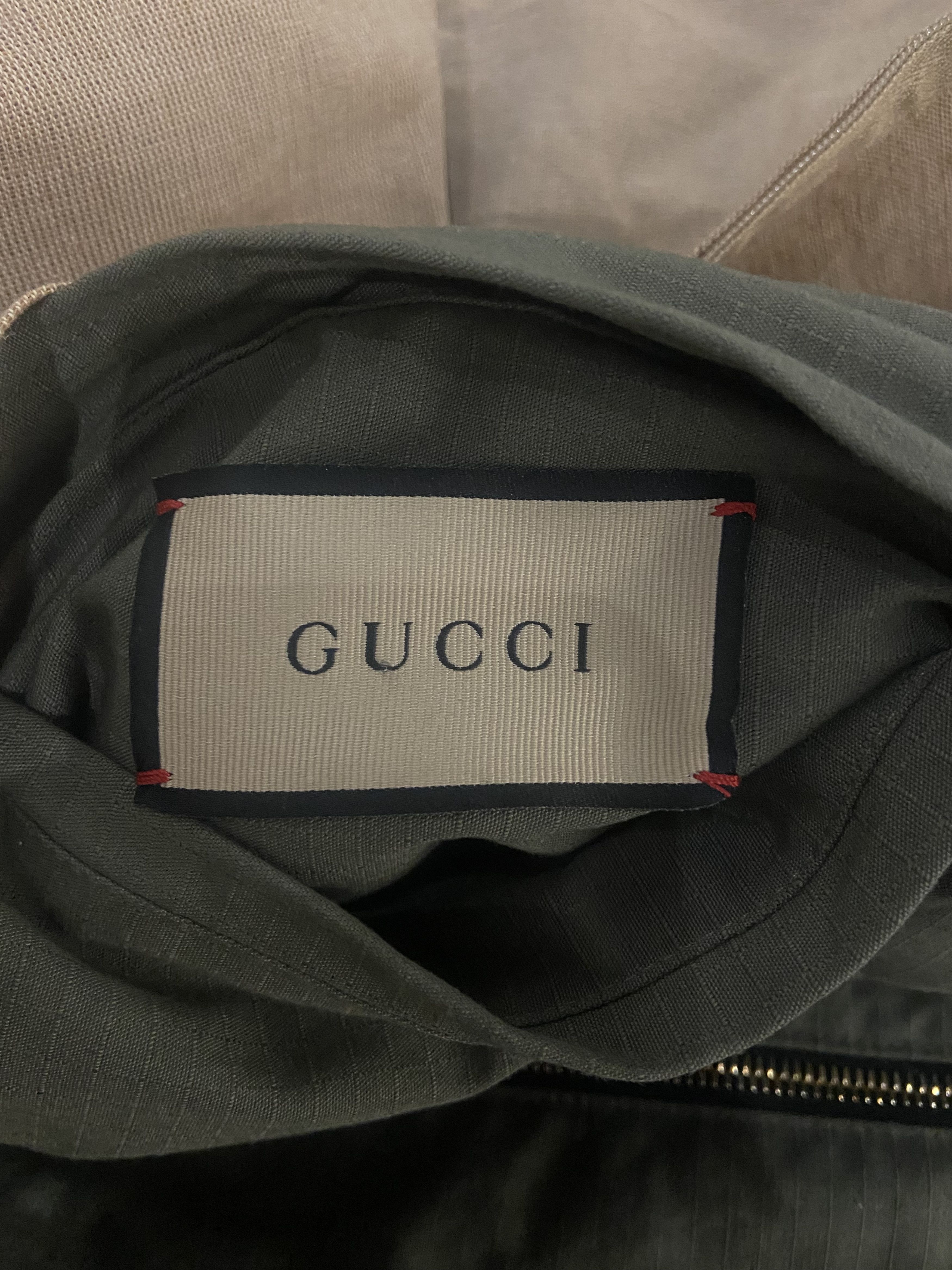 Gucci Gucci Reversible Web Stripe Hooded Jacket Olive/Black Size US M / EU 48-50 / 2 - 25 Thumbnail