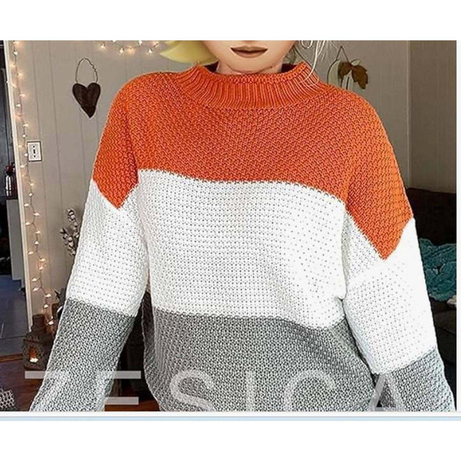 The Unbranded Brand Turtleneck Batwing Sleeve Oversized Knitted Pullover SMALL Size S / US 4 / IT 40 - 5 Thumbnail
