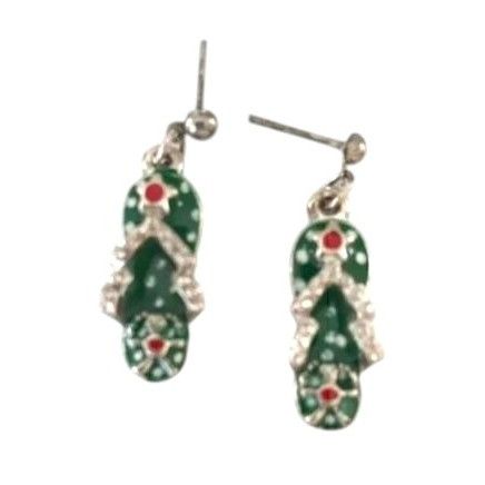 Handmade × Vintage Christmas Flip Flop Dangle Earrings Size ONE SIZE - 6 Thumbnail