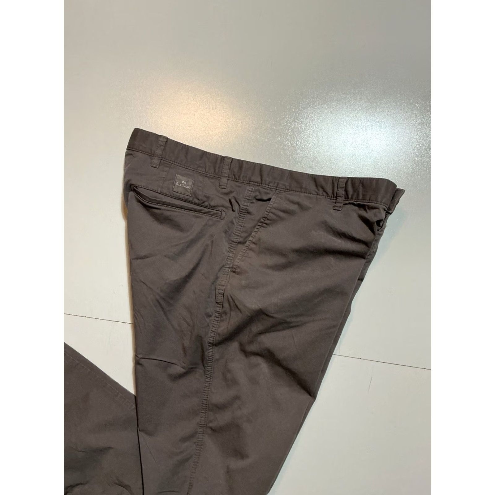 Paul Smith Paul Smith Chino Pants Mens Flat Front Organic Cotton Twill Gray 32 Regular Classic Casual Size US 32 / EU 48 - 6 Thumbnail