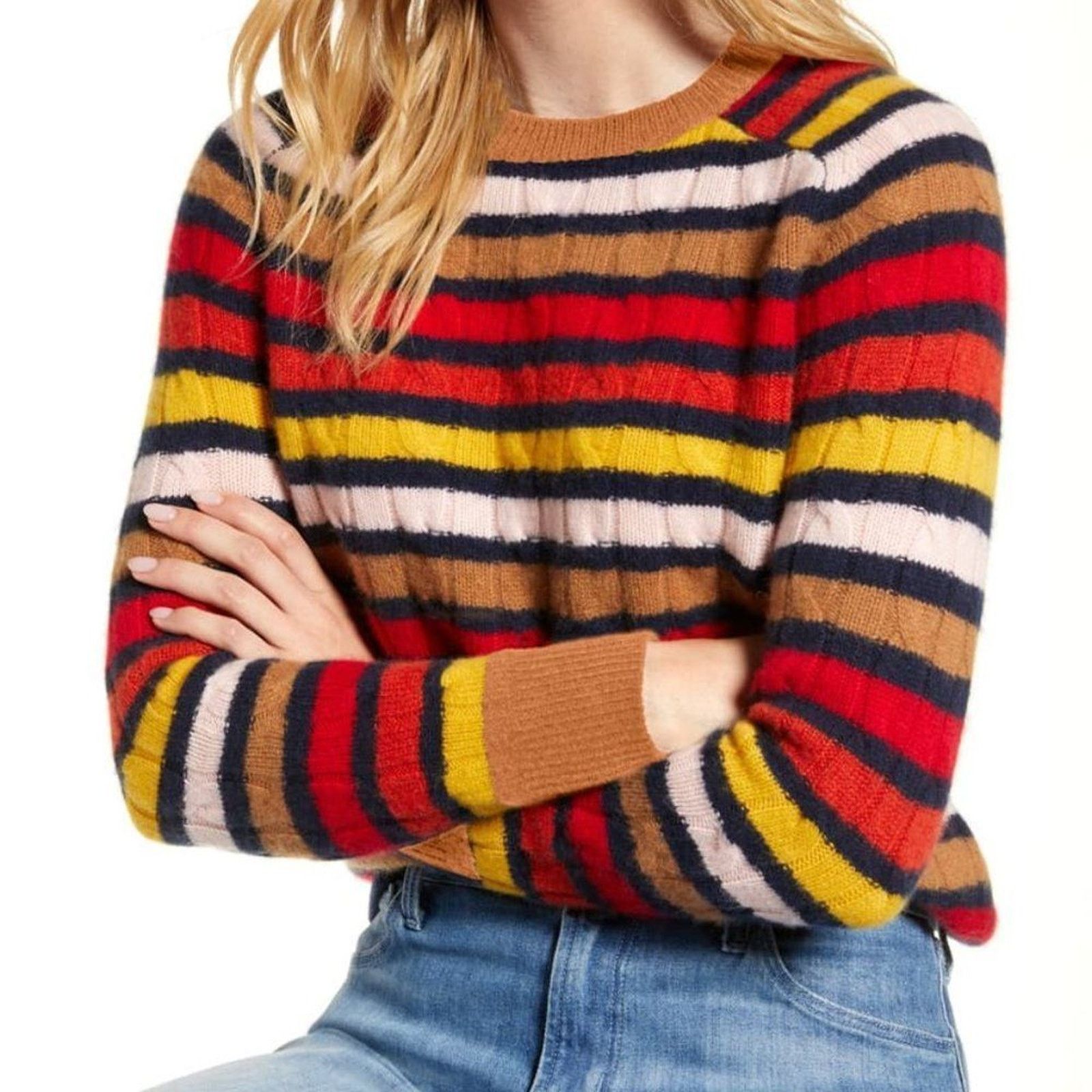 1901 100% Cashmere Cable Sweater from 1901 Size M / US 6-8 / IT 42-44 - 8 Thumbnail
