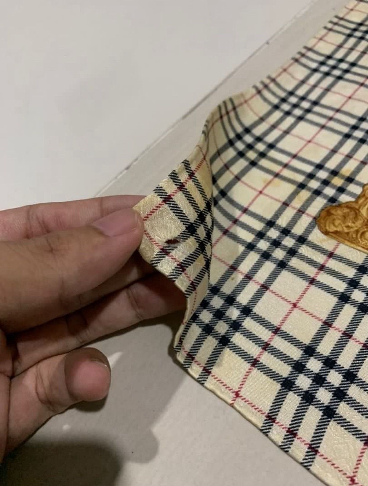 Burberry Vtg Burberrys Silk Scarf Nova Check Equestrian Walking Stick Size ONE SIZE - 8 Thumbnail