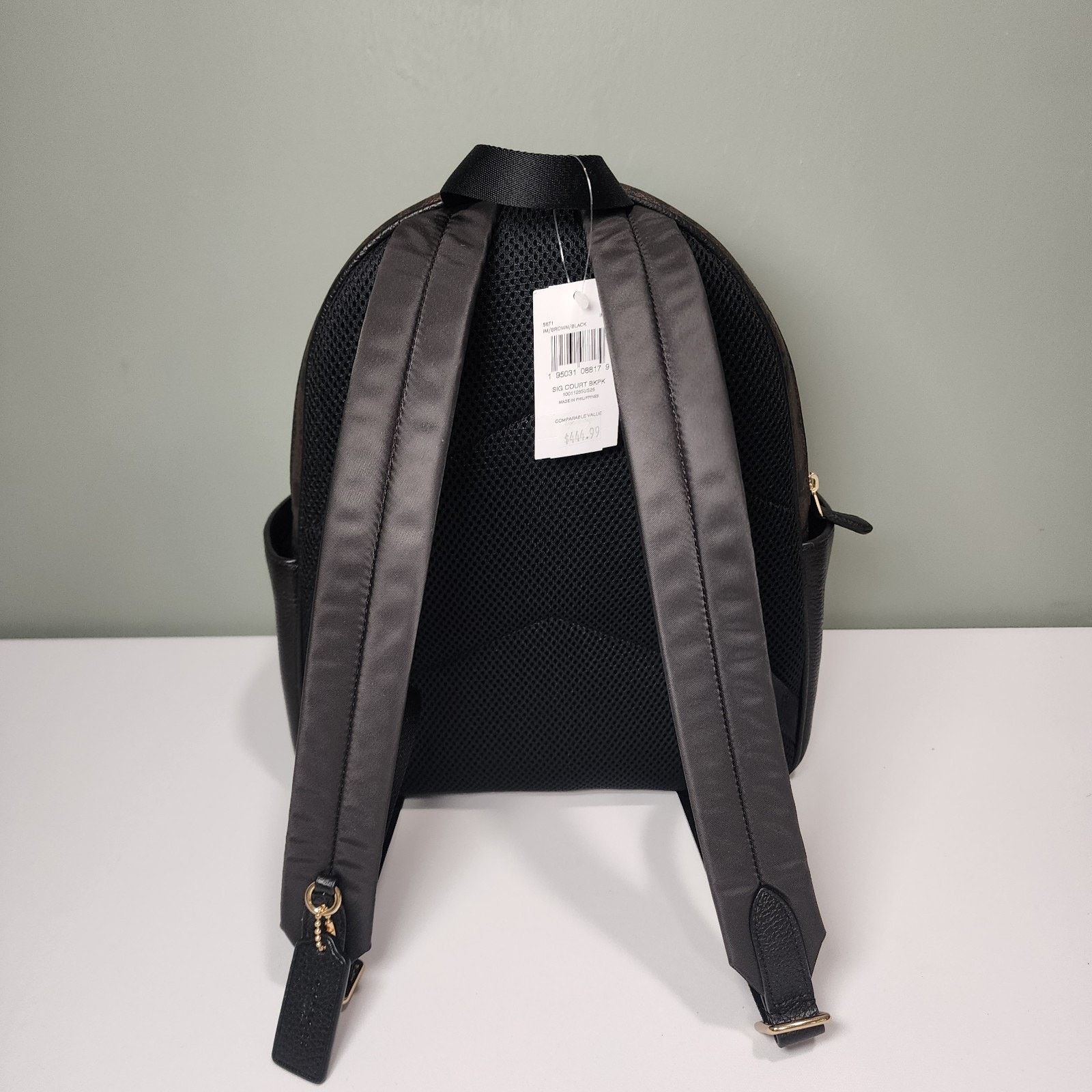 Coach NWT Coach 5671 Court Backpack Signature Canvas Size ONE SIZE - 3 Thumbnail