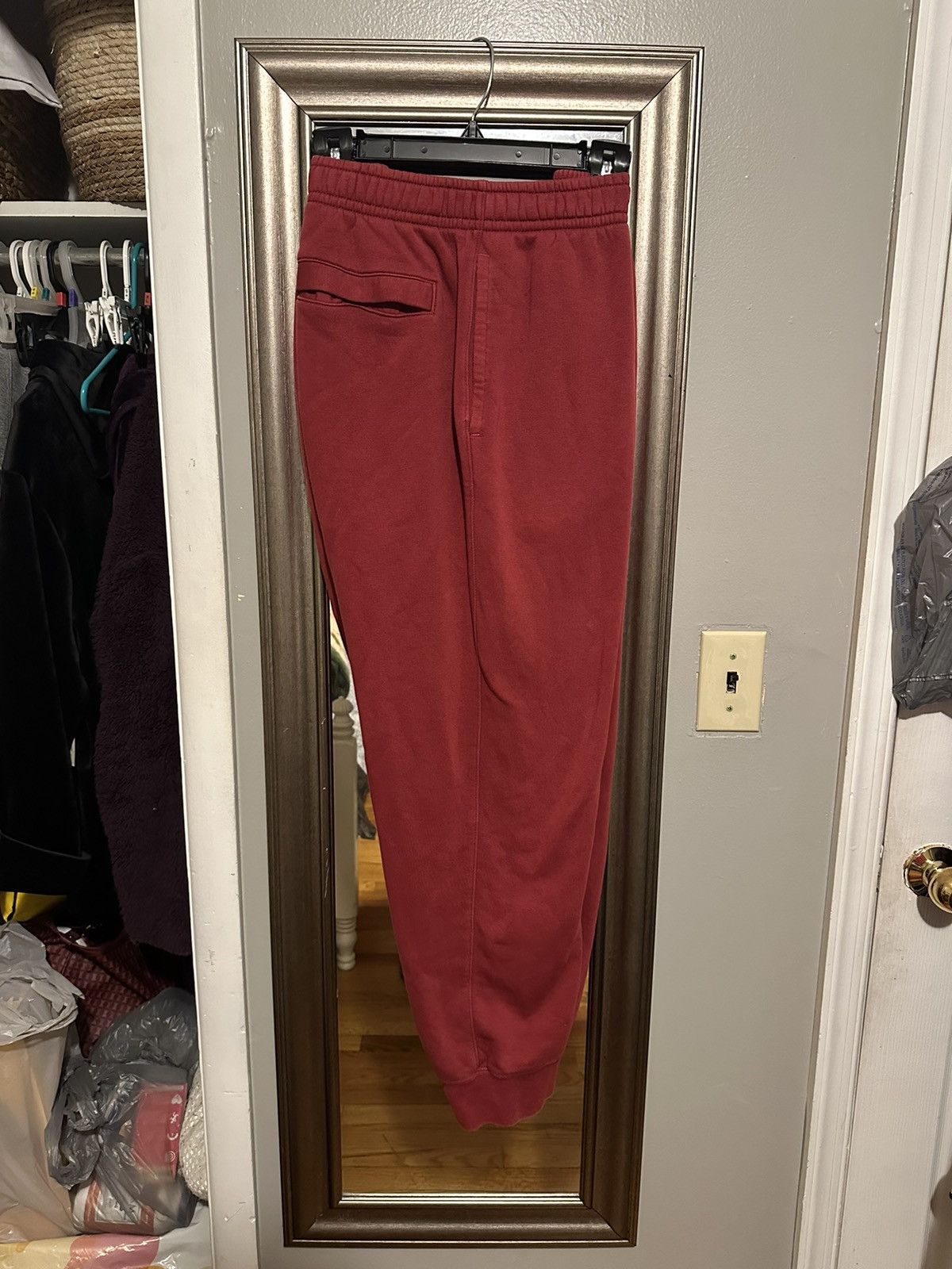 Nike Nike Sportswear Club Fleece Sweatpants (Red) Size US 38 / EU 54 - 2 Thumbnail