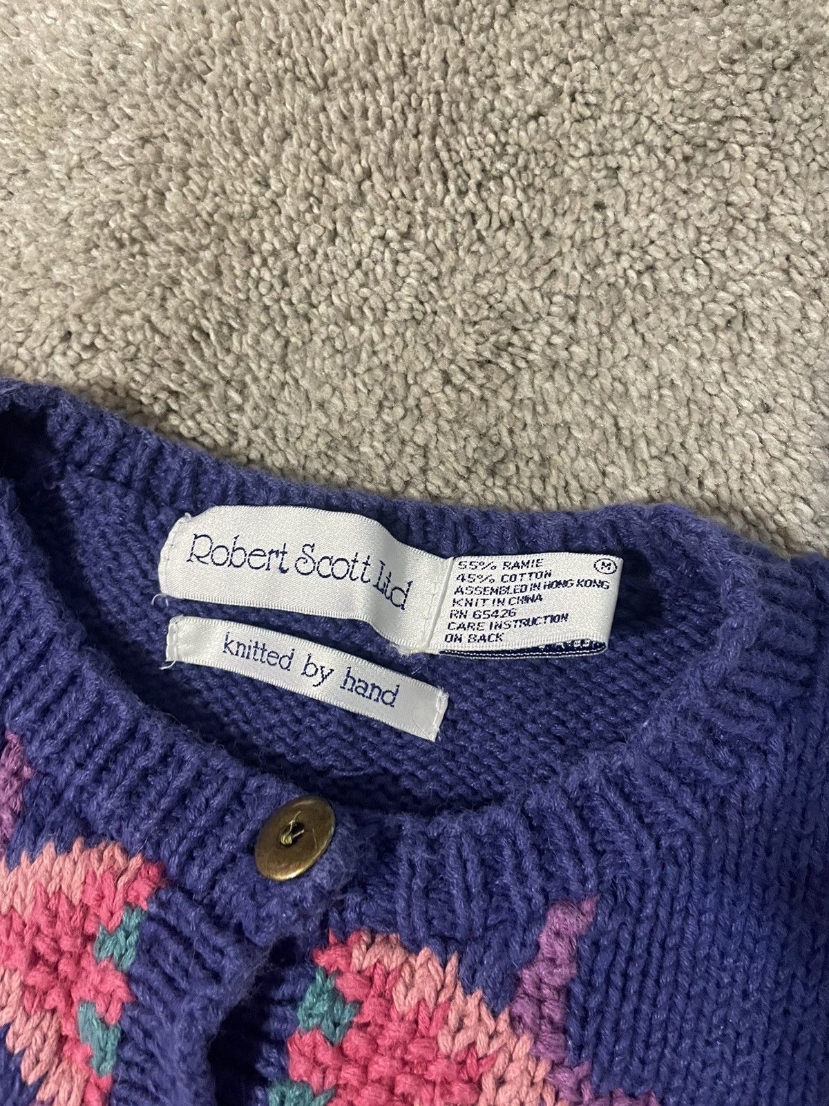 Other × Vintage Vintage 90s Robert Scott Floral Sweater Cardigan Size Medium Size M / US 6-8 / IT 42-44 - 6 Thumbnail