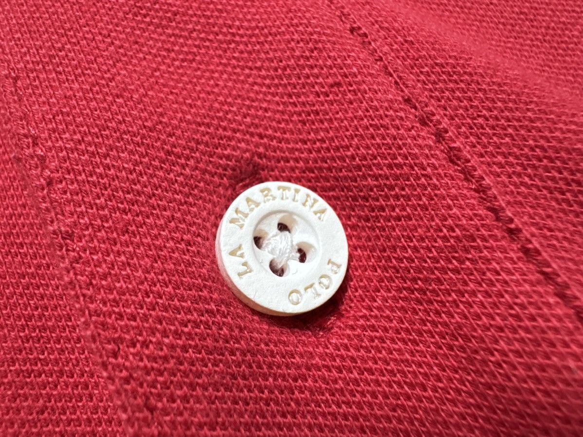 La Martina La Martina #3 Big Logo Polo Shirt Luxury Red Size XL Size US XL / EU 56 / 4 - 5 Thumbnail