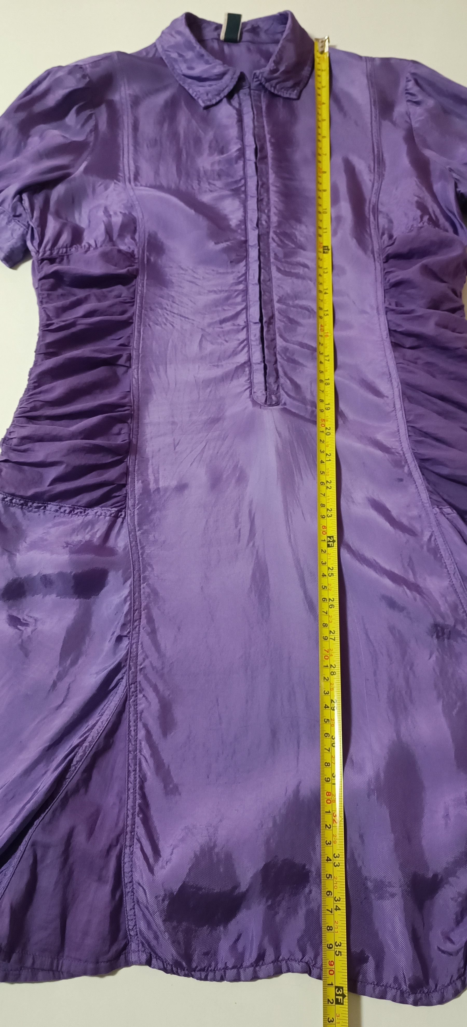 Jean Paul Gaultier Purple satin dress, with draped material Size M / US 6-8 / IT 42-44 - 22 Thumbnail