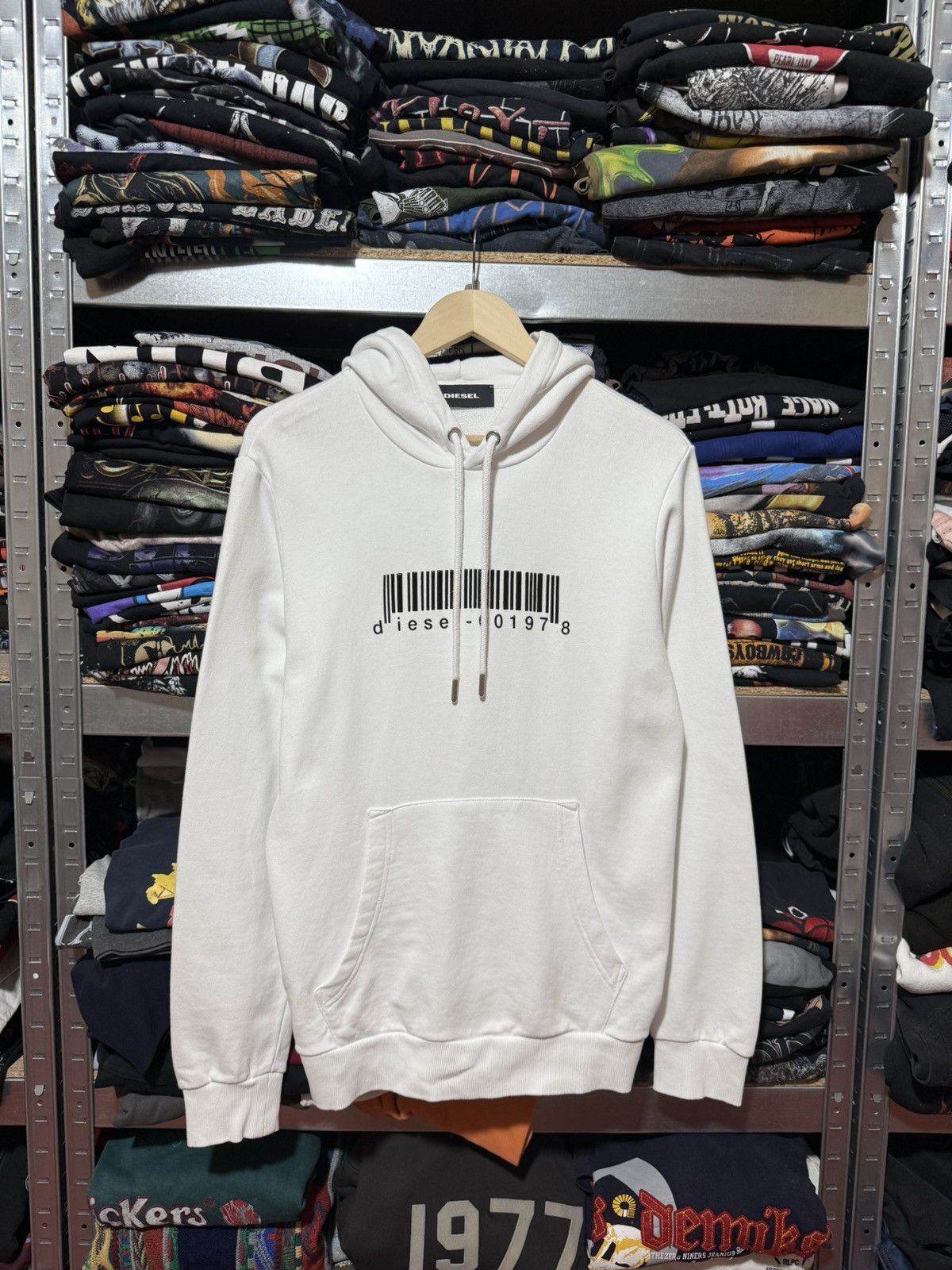Diesel Rare Diesel Barcode S Girk Hood X2 Hoodie Y2K Hype Size US M / EU 48-50 / 2 - 1 Thumbnail