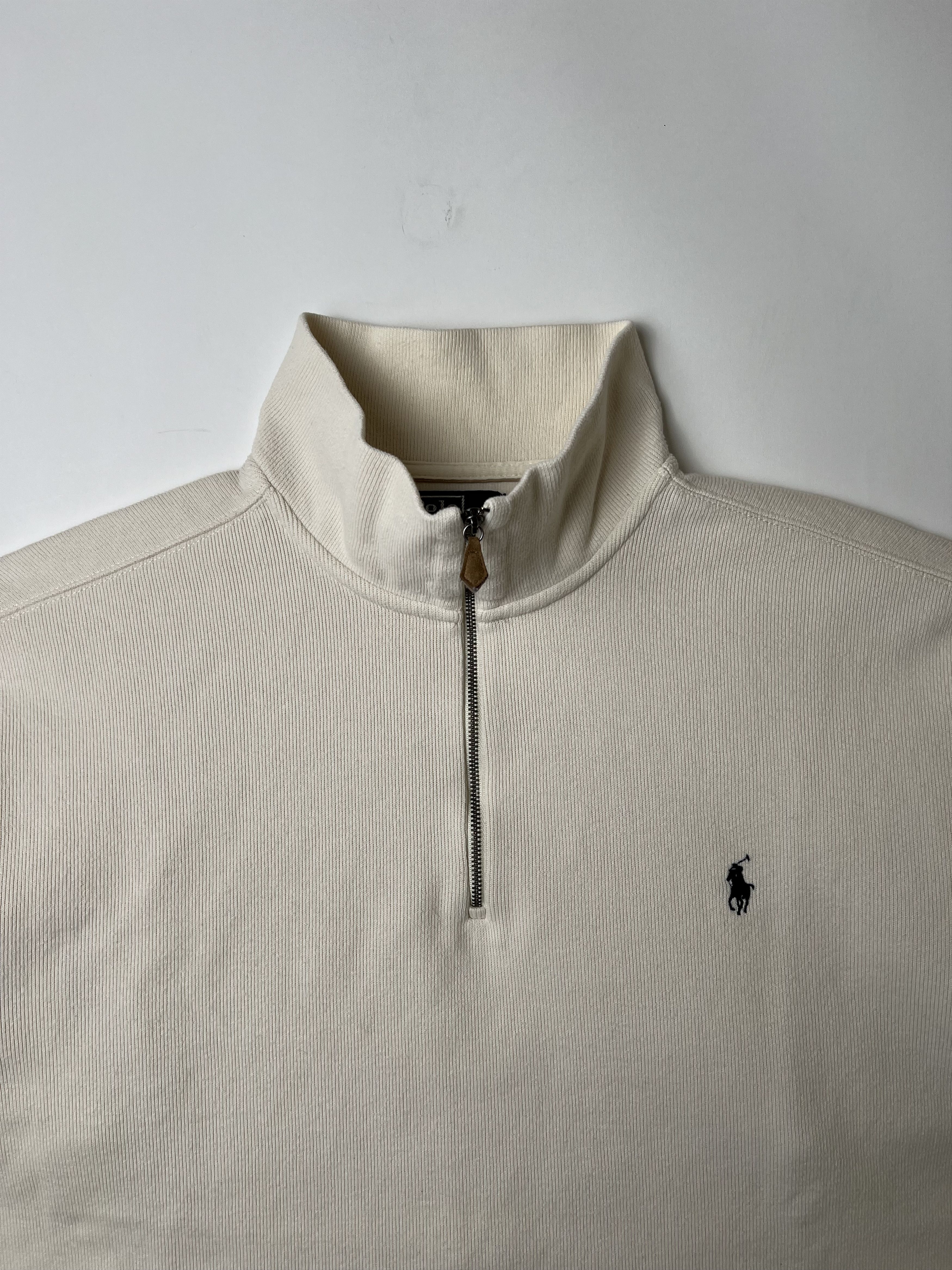 Polo Ralph Lauren Ralph Lauren Quarter Zip Sweater Cream White XXL Size US XXL / EU 58 / 5 - 2 Thumbnail
