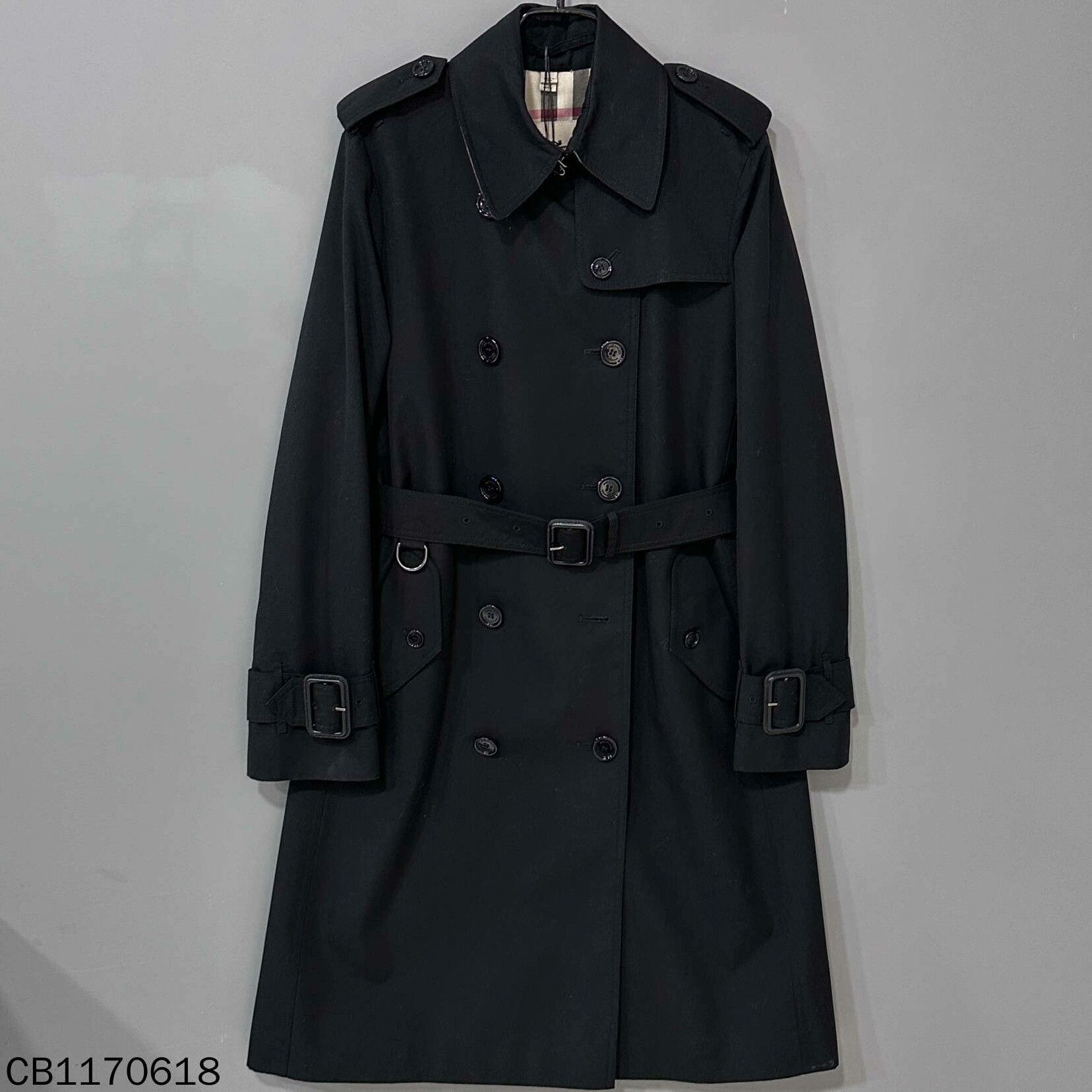 Burberry Burberry Plaid Long Black Coat XL Women Size XL / US 12-14 / IT 48-50 - 1 Thumbnail