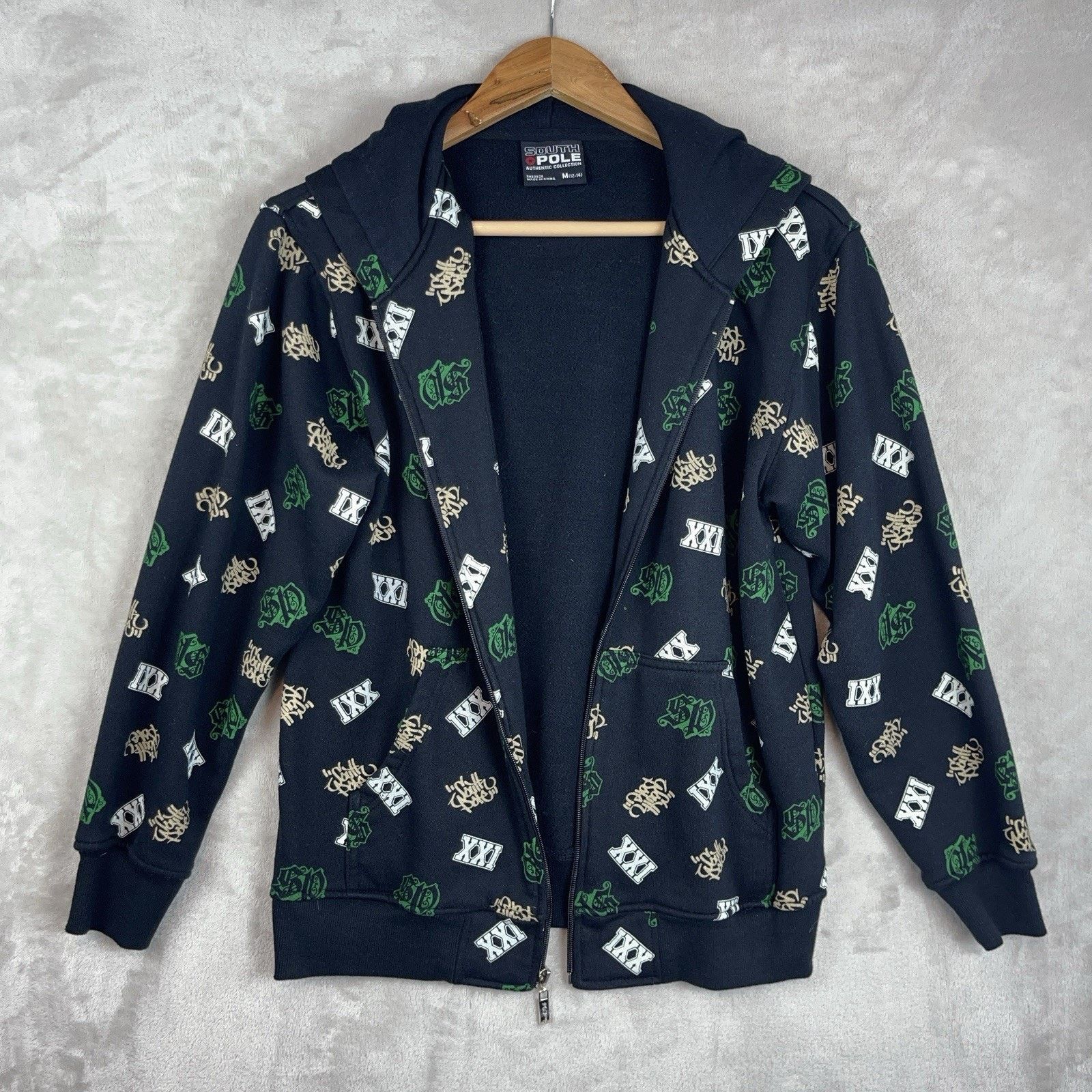 Southpole Vtg Southpole Hoodie AOP Zip Up Sweatshirt XS Skatercore Size US XS / EU 42 / 0 - 1 Thumbnail