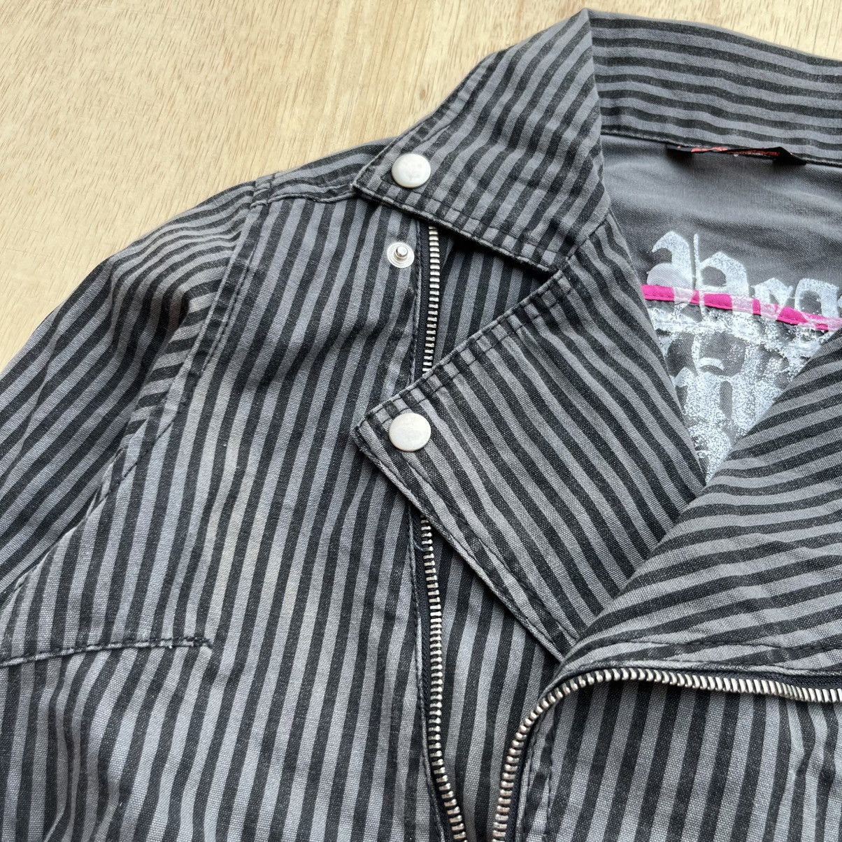 If Six Was Nine ALGONQUINS JAPANESE BRAND VINTAGE BIKER STRIPES JACKET / GOA Size M / US 6-8 / IT 42-44 - 3 Thumbnail