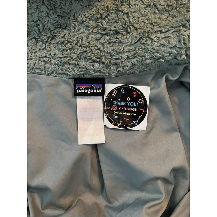 Patagonia Patagonia Vest Fleece Sherpa Women Size Large Gray Off White