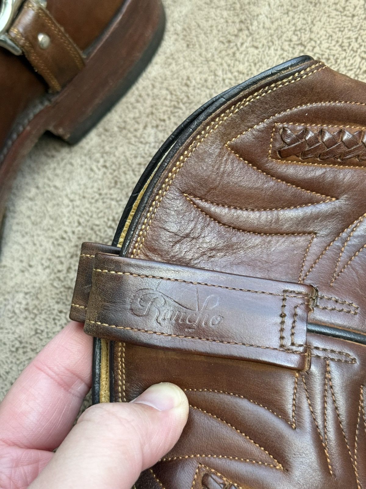 Cowboy Equipment Vintage Rancho Western Cowboy Boots Biker Celine Vibe Size US 9 / EU 42 - 13 Thumbnail