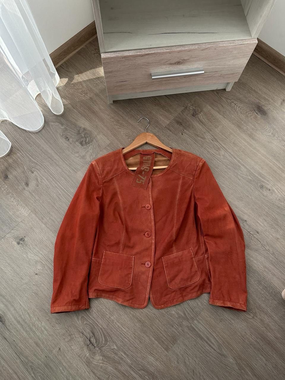 Japanese Brand × Vintage Vintage GMS-75 Red Leather W's Jacket Size S / US 4 / IT 40 - 1 Thumbnail