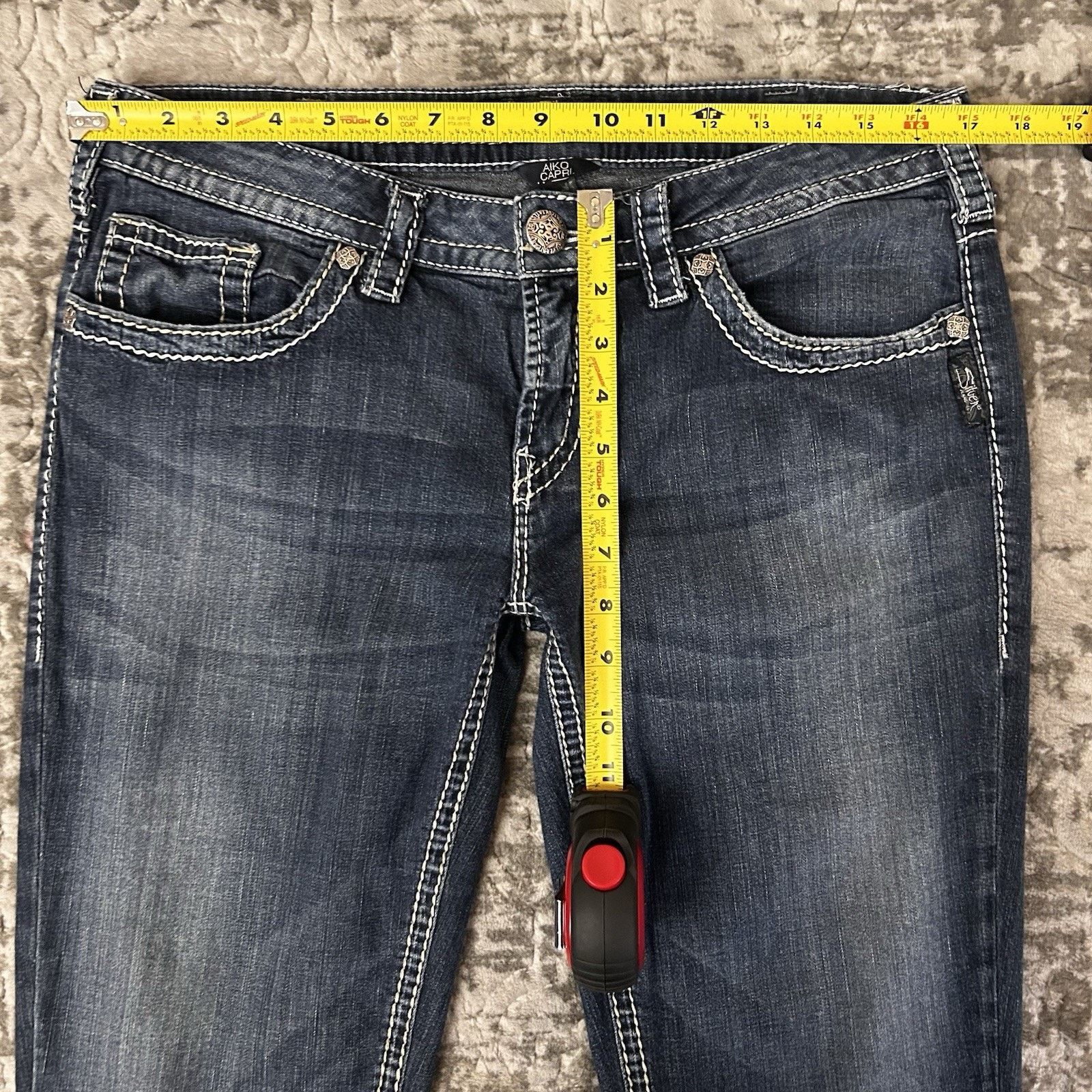 Silver Jeans Co. Silver Jeans Aiko Capri Jeans Sz 32 Dark Wash Denim Mid Rise Size 32" / US 10 / IT 46 - 4 Thumbnail