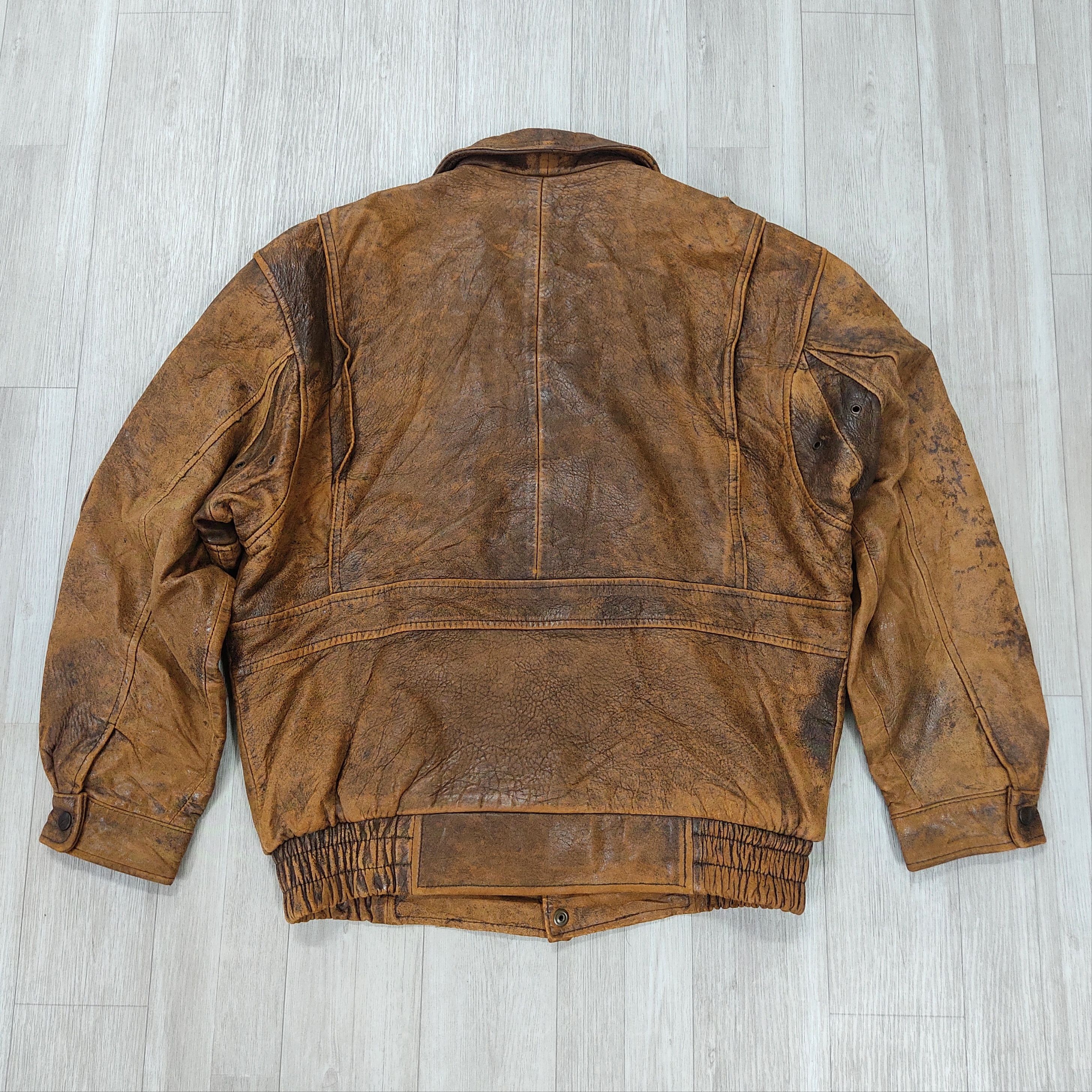 Genuine Leather G1 LOLDANTHONY Newspapers Lined Sheepskin Leather Jacket Size US L / EU 52-54 / 3 - 20 Thumbnail