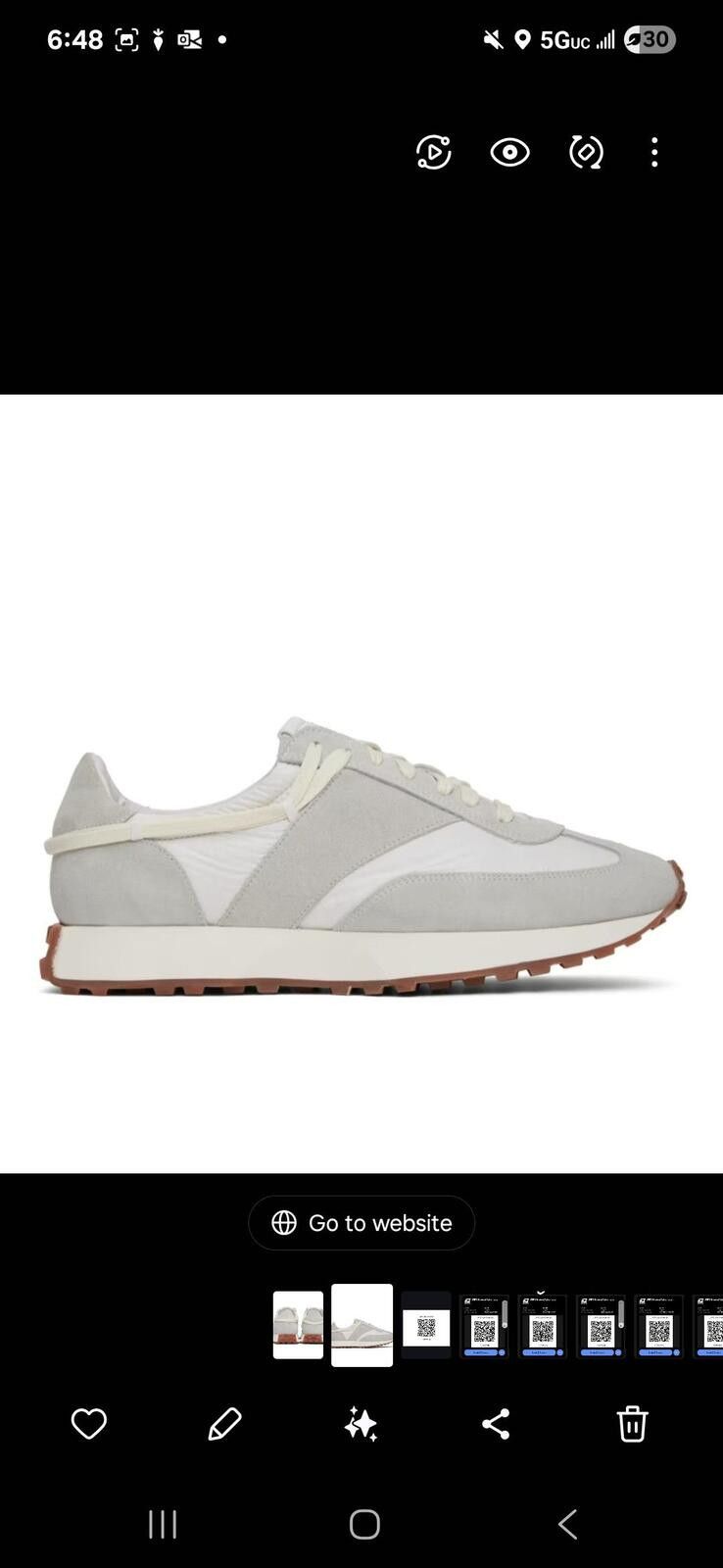 Rhude RHUDE Runners 12 M White/Grey Brand New Size US 12 / EU 45 - 2 Thumbnail