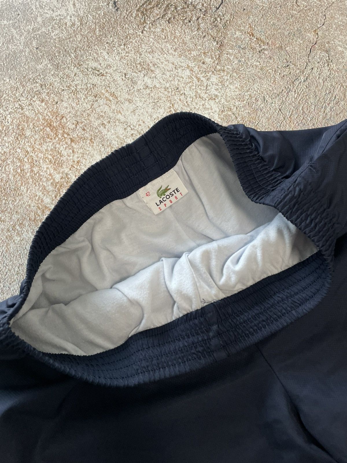 Lacoste Vintage Lacoste Nylon Navy Track Pants Size US 30 / EU 46 - 6 Thumbnail