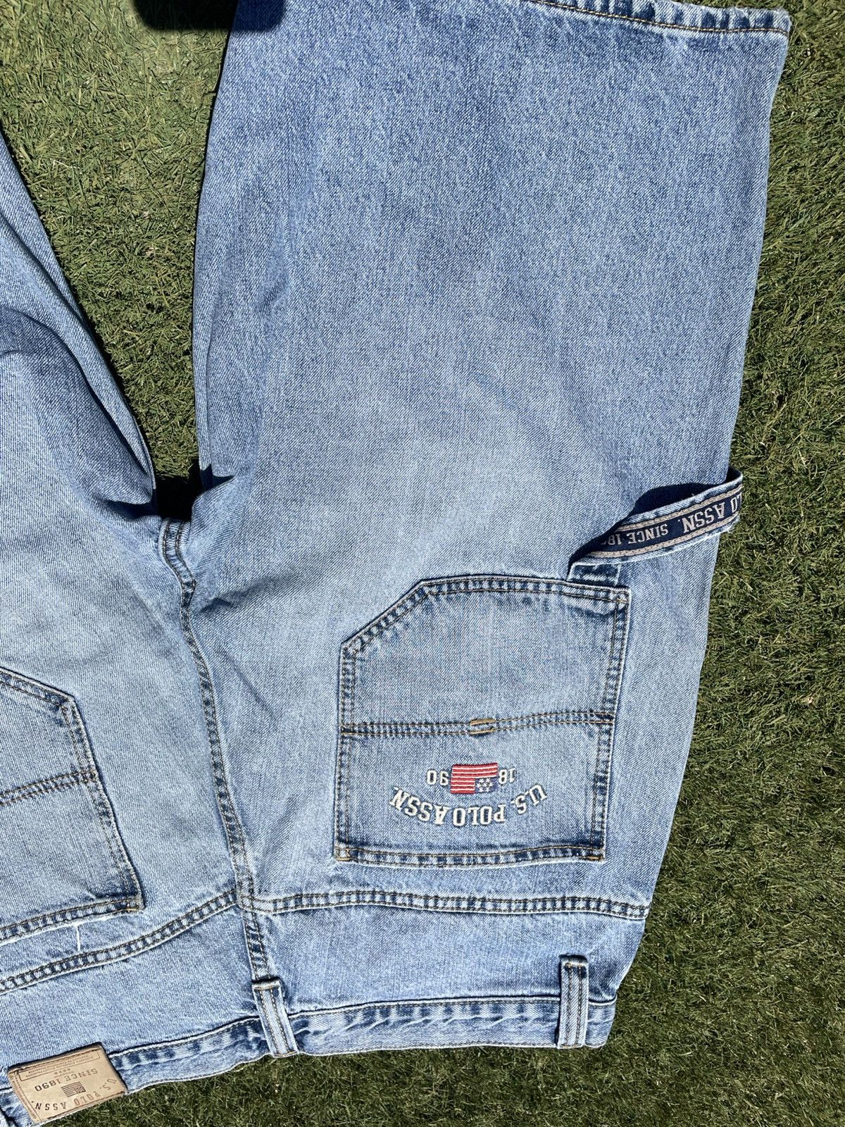 U.S. Polo Assn. Y2K US Polo ASSN Mens Jeans 36 Carpenter Shorts Light Wash Size US 36 / EU 52 - 9 Thumbnail