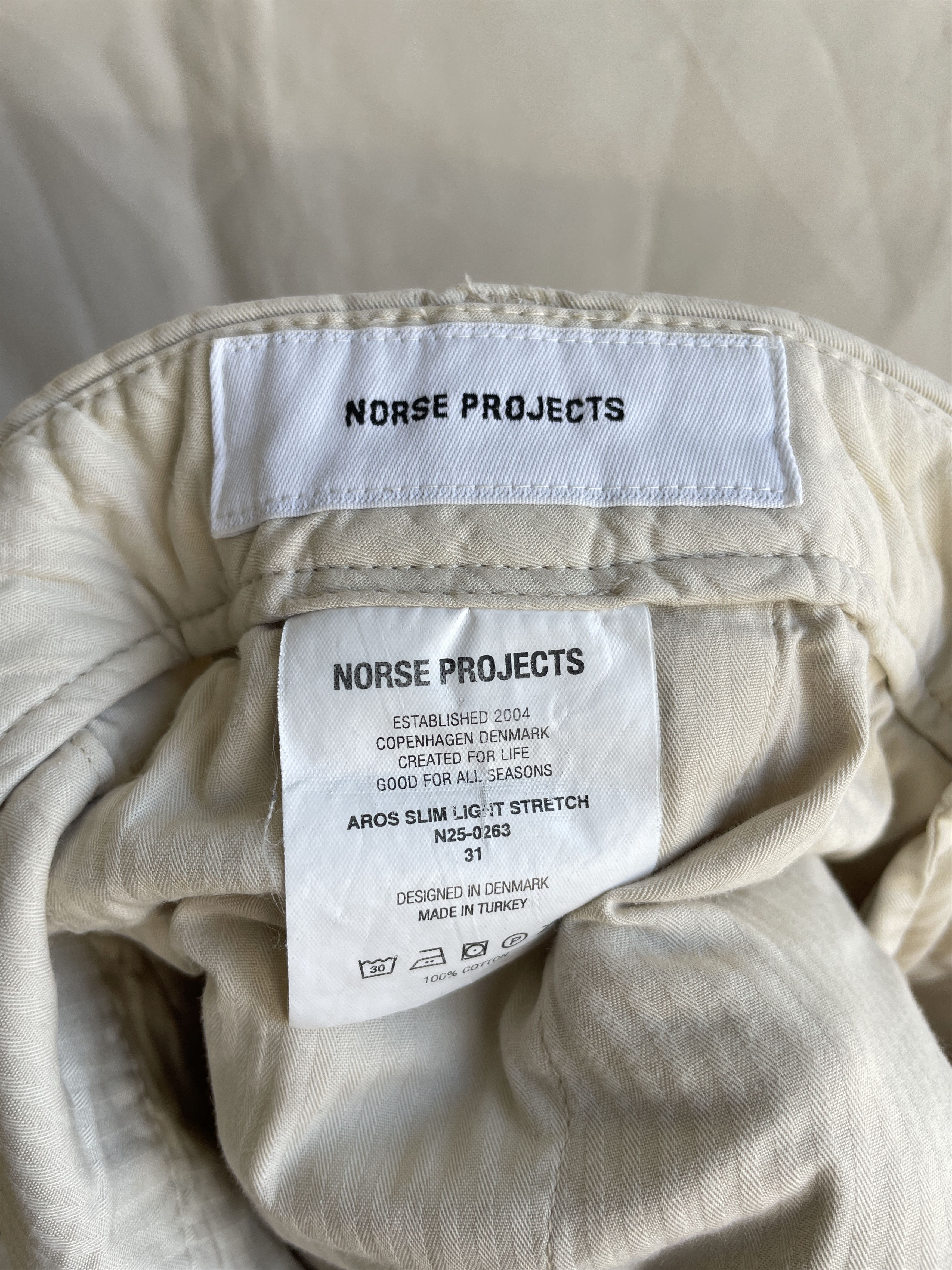 Norse Projects Norse Projects Aros Slim Light Stretch Chino Trousers Size US 31 - 11 Thumbnail