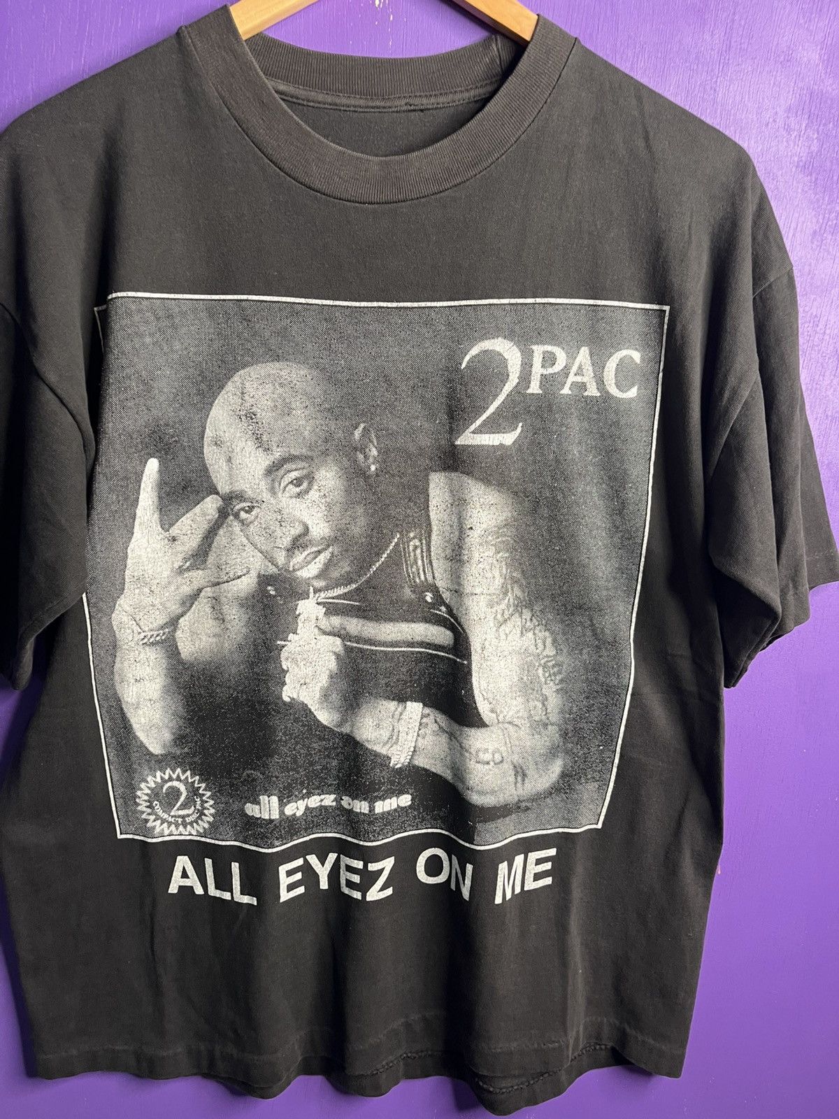 Rap Tees × Vintage Vintage 1996 RIP Tupac all eyez on me rap tee Size US L / EU 52-54 / 3 - 3 Thumbnail