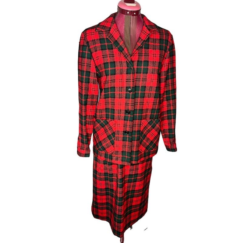 Pendleton Pendleton 49er jacket skirt suit plaid red green vintage Size M / US 6-8 / IT 42-44 - 1 Thumbnail