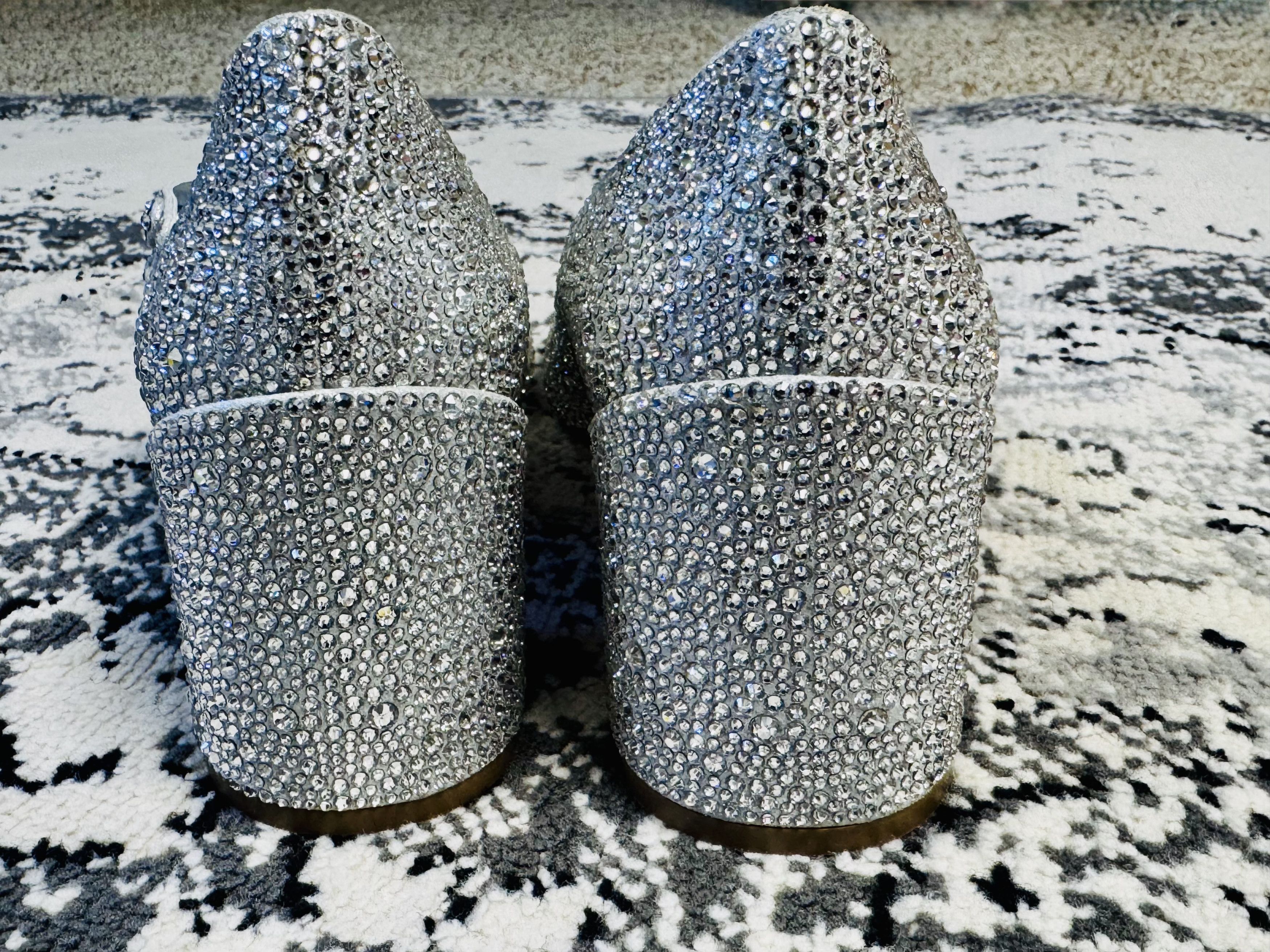 Christian Louboutin Christian Louboutin Silver Strass Mary Jane Heel US11 Size US 11 / IT 41 - 4 Thumbnail