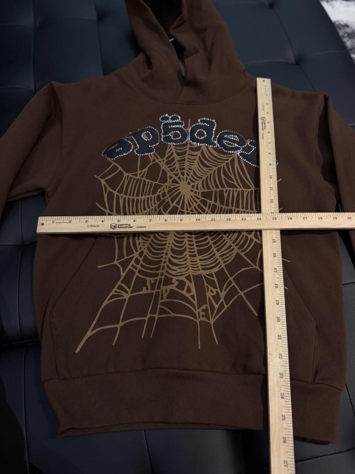 Sp5der Sp5der Worldwide Brown Crystal Hoodie Size (Small) (NEW) Size US S / EU 44-46 / 1 - 8 Thumbnail