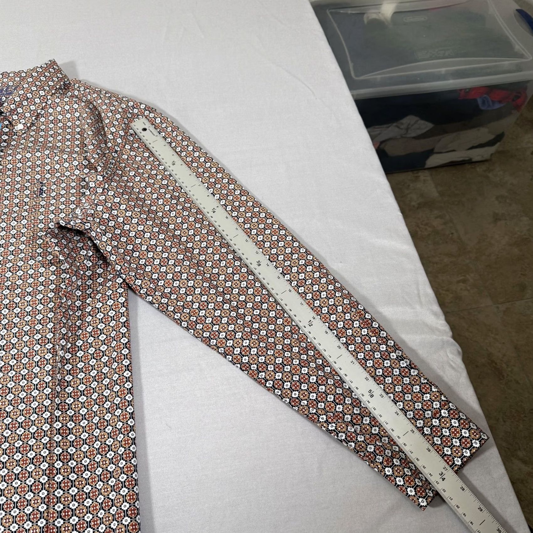 Vintage Cinch Mens 2XL White Red Button Up Western Cowboy Modern Fit Work New Shirt Geometric Cotton Woven Long Sleeve Button-Front Pocket Casual Size US XXL / EU 58 / 5 - 7 Thumbnail
