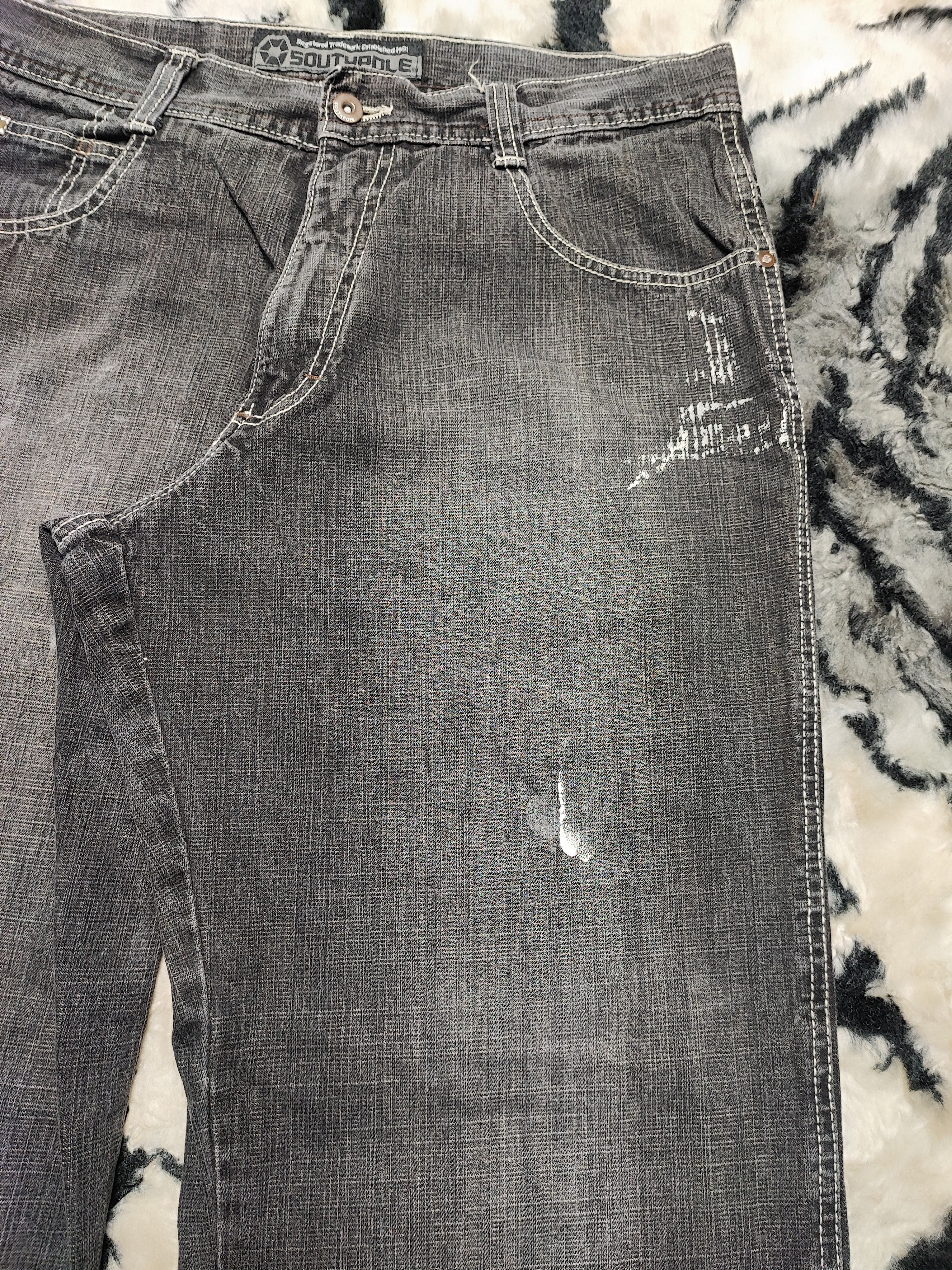 Southpole Crazy Y2K Baggy Southpole Jeans Wide Leg Grunge Skater JNCO Size US 33 - 7 Thumbnail