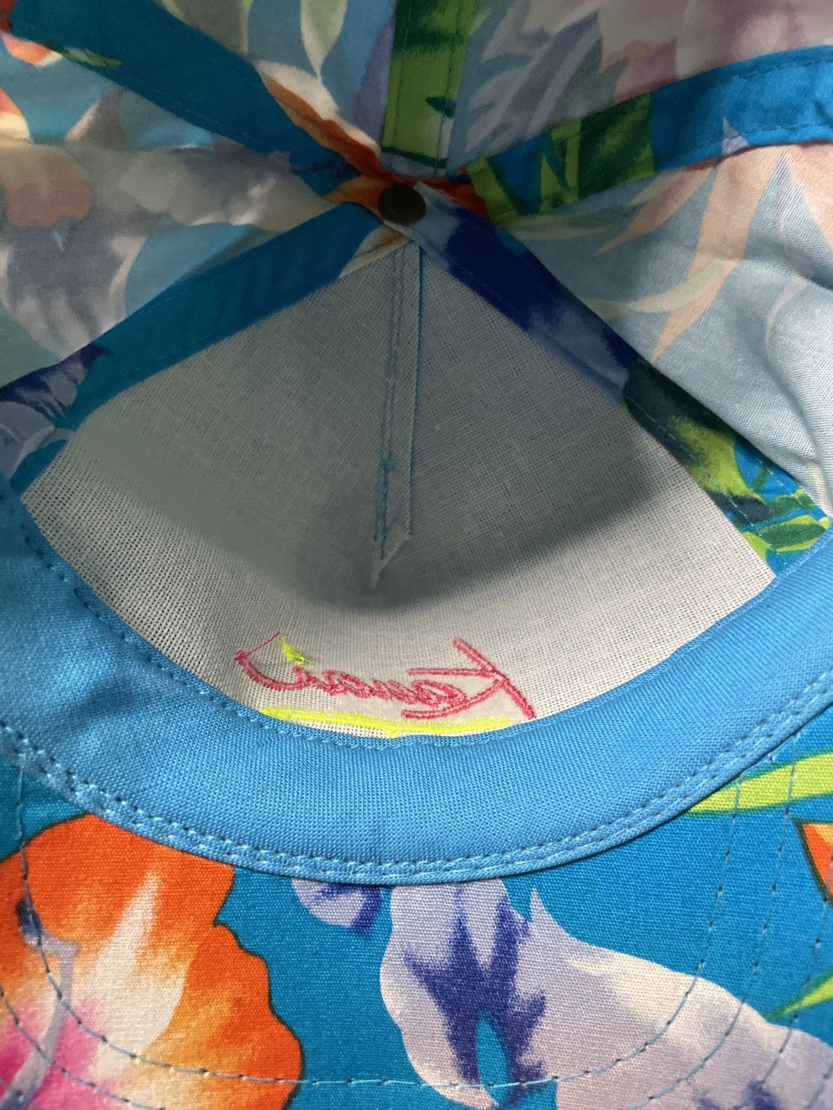 Vintage × Yupong Vintage Kauai Cord Hat Cap Hawaii Floral Strapback yupoong Size ONE SIZE - 8 Thumbnail