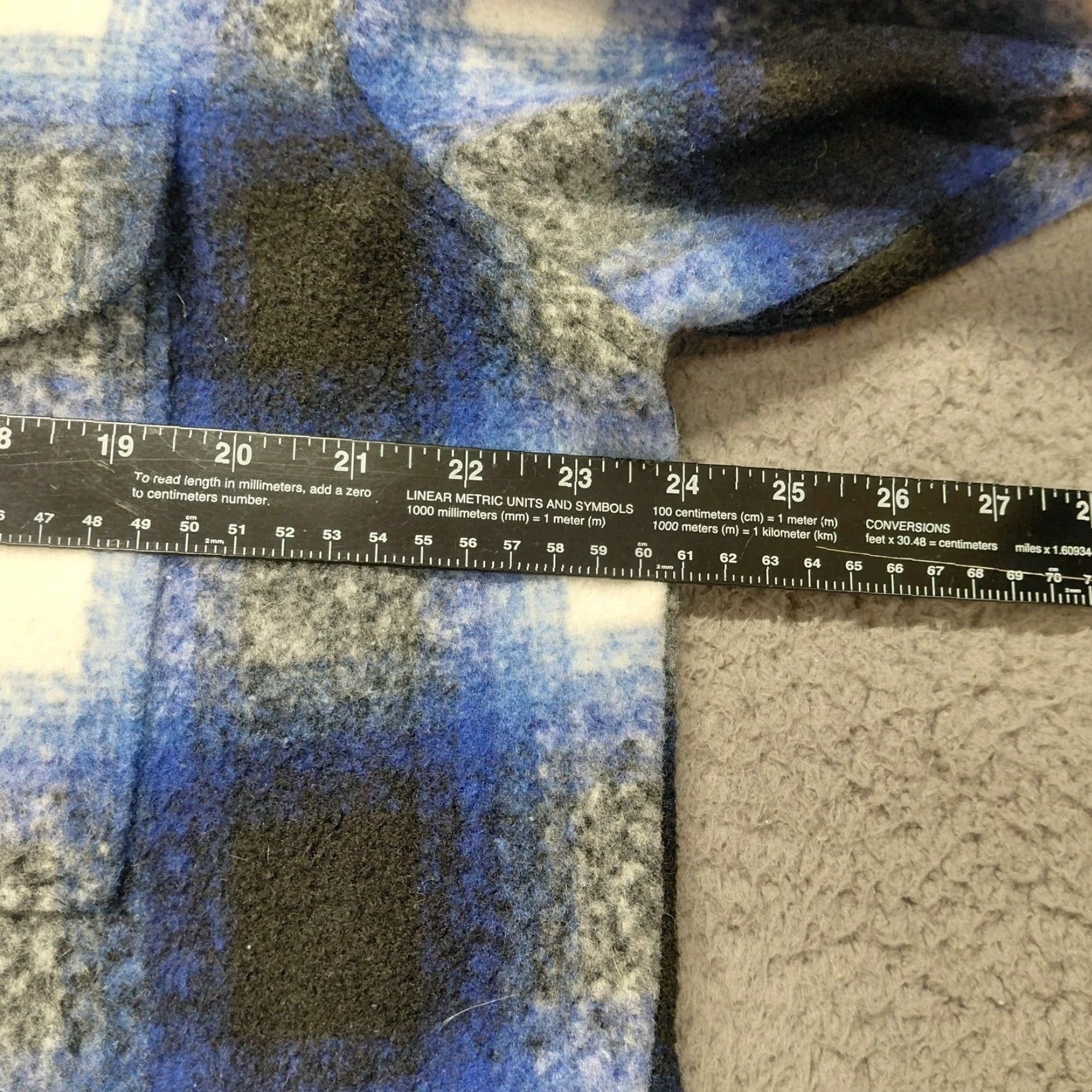 Old Navy Old Navy Shacket Shirt Men Large Blue/Black Plaid Long Sleeve Flannel, Casual, Workwear, Pockets, Mid-Length Jacket/Coat, Regular Fit Size US L / EU 52-54 / 3 - 7 Thumbnail