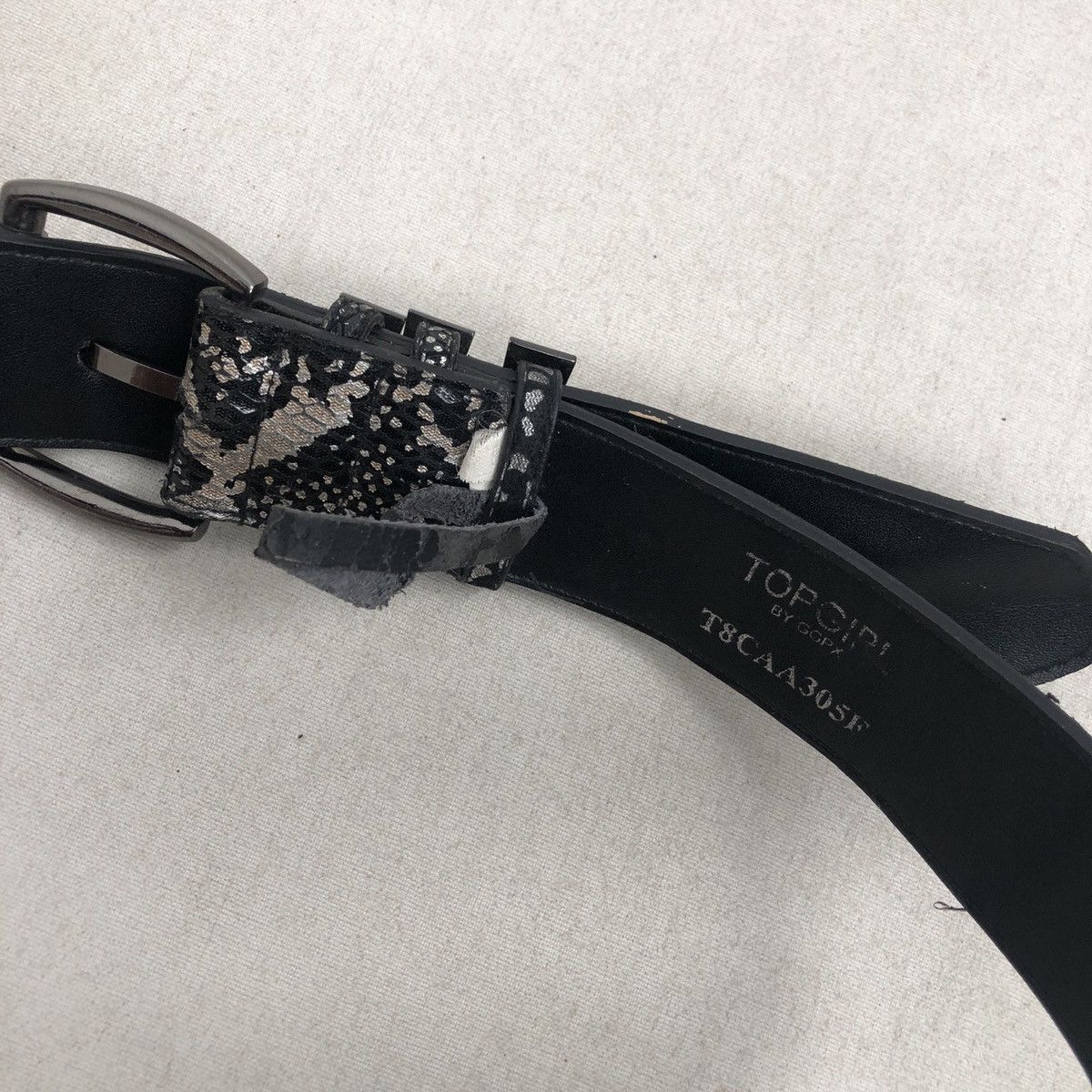 If Six Was Nine Black Snakeskin KMRii Style Belt Very Nice Design Size 40 - 4 Thumbnail