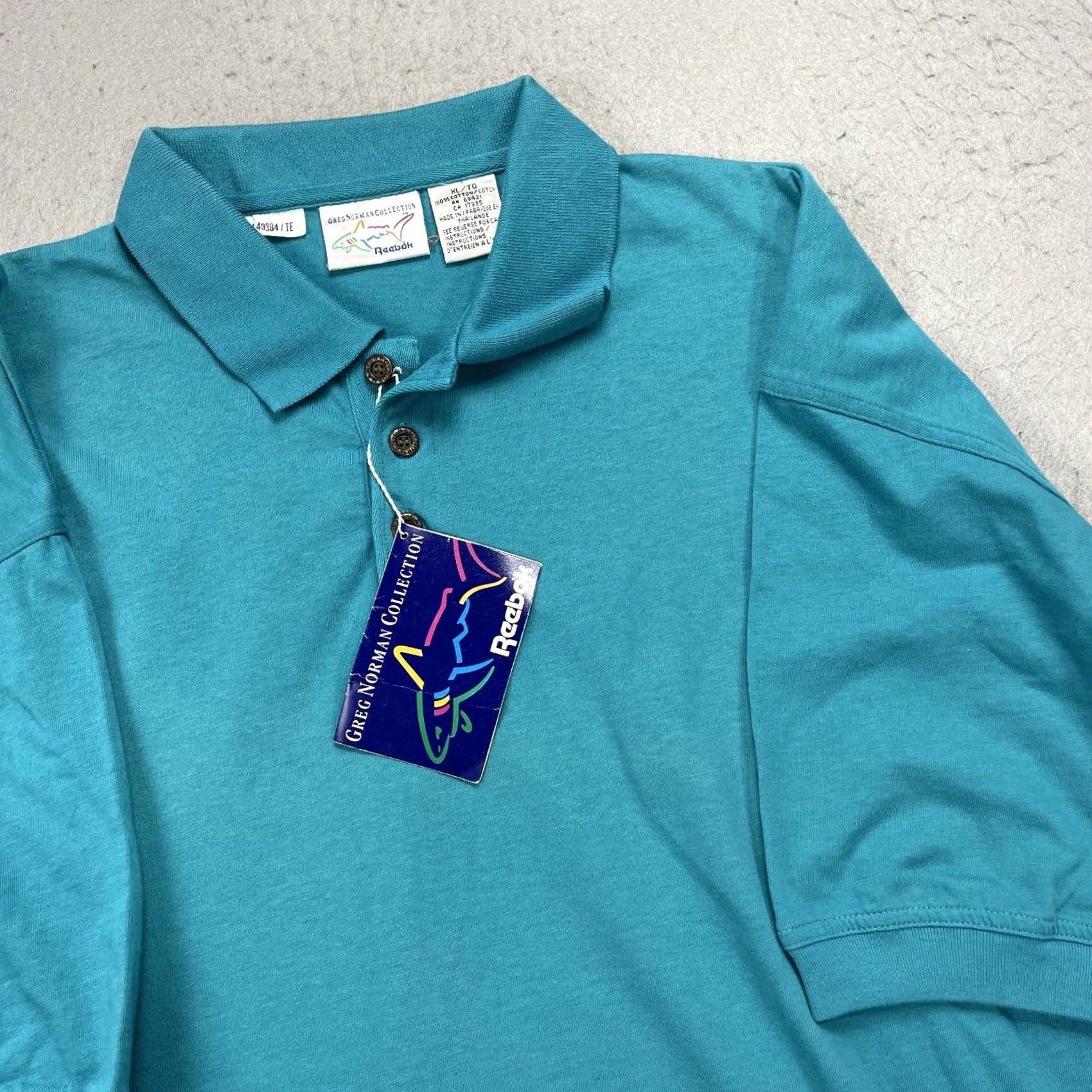 Reebok VINTAGE Greg Norman Reebok Polo Shirt Mens L Blue Golf Cotton 90s Shor t Sleeve Casual All Seasons Logo Mens Size US L / EU 52-54 / 3 - 2 Thumbnail
