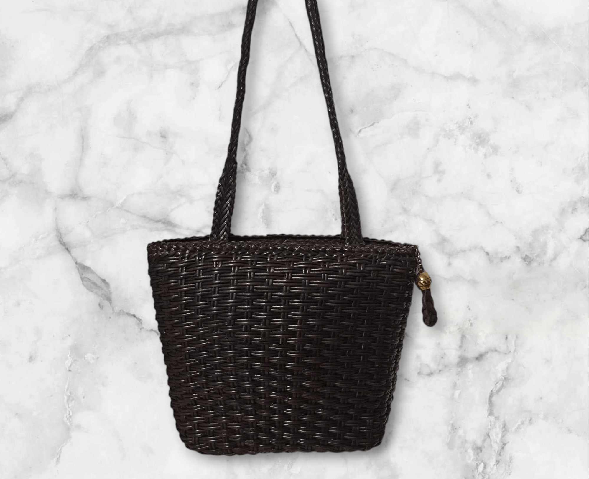 Jaeger Jaeger Woven Leather Shoulder Tote | Made in Italy Size ONE SIZE - 3 Thumbnail