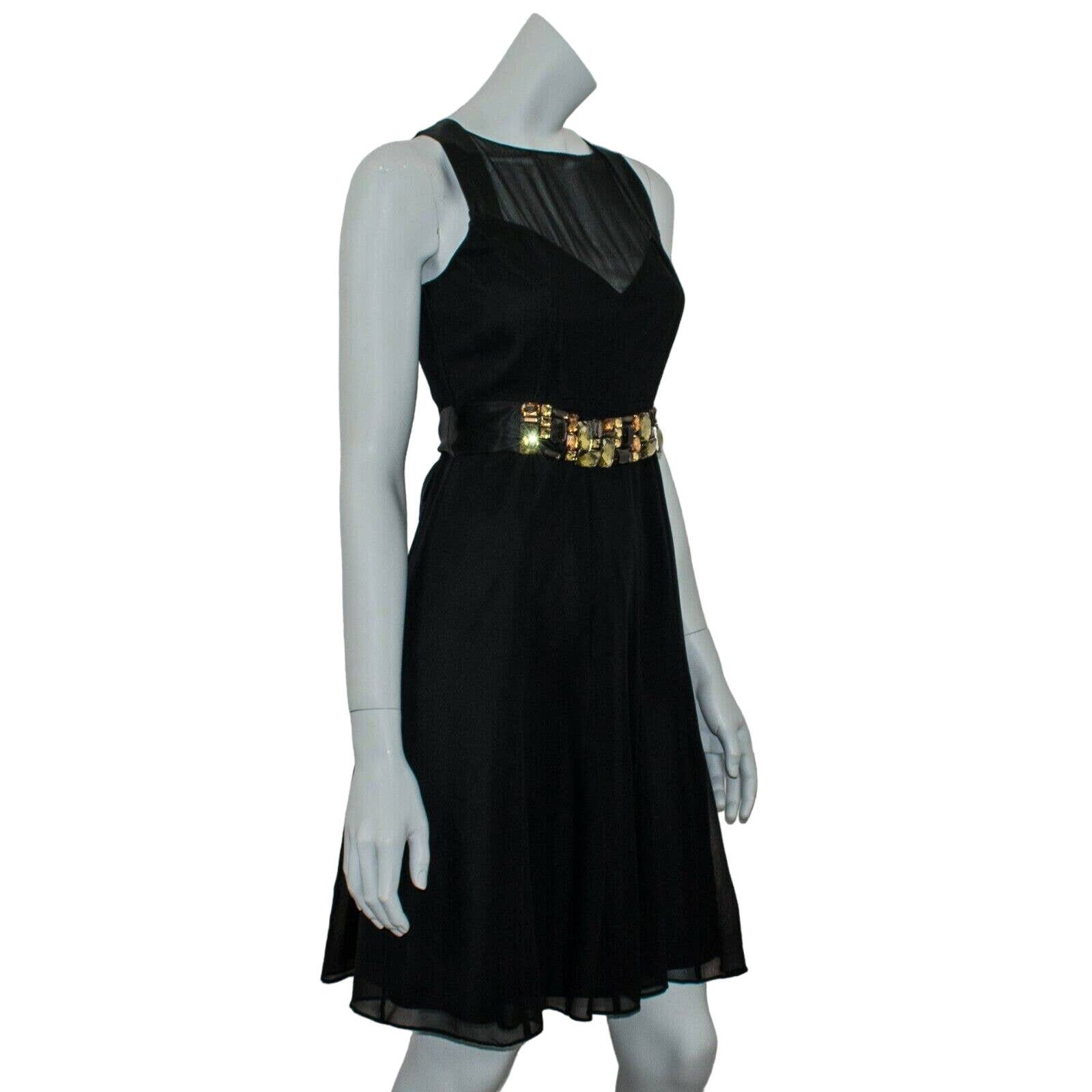 Ted Baker TED BAKER London Silk Sheath Dress Embellished Sash Belt Size S / US 4 / IT 40 - 1 Thumbnail