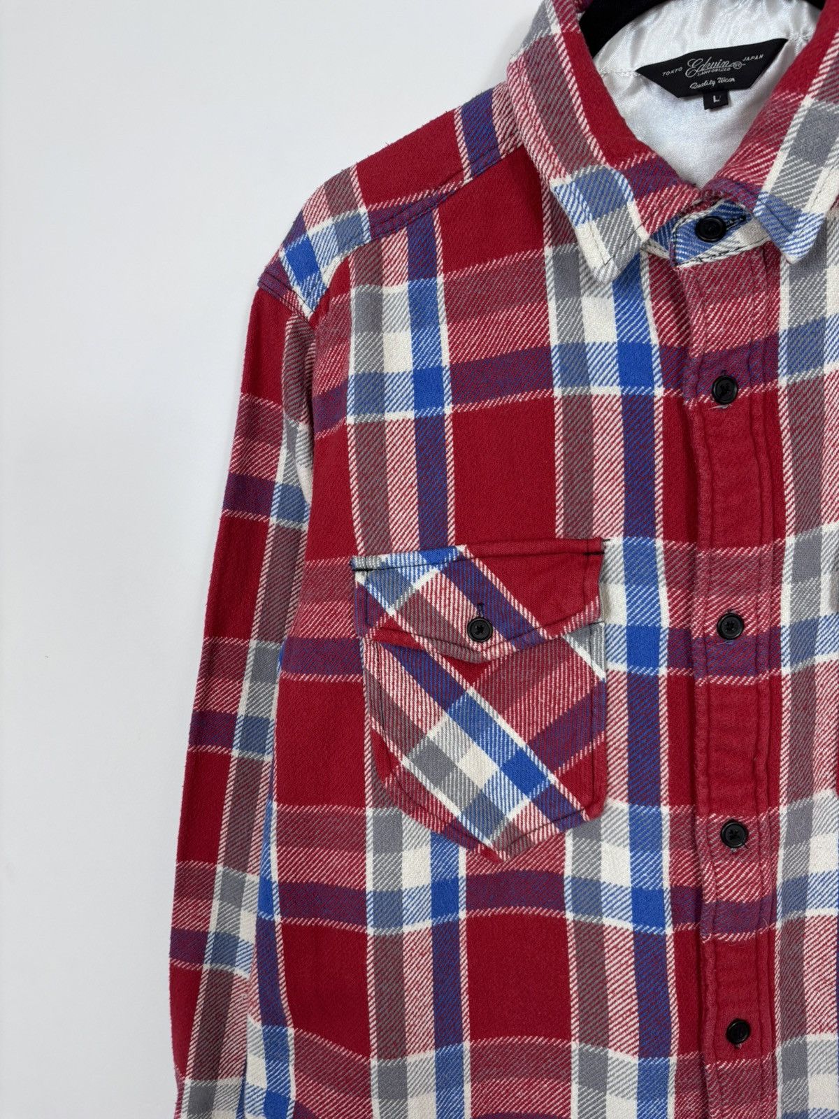 Edwin Edwin Tokyo Japan Men’s Checkered Lined Flannel Shirt Jacket Size US L / EU 52-54 / 3 - 7 Thumbnail