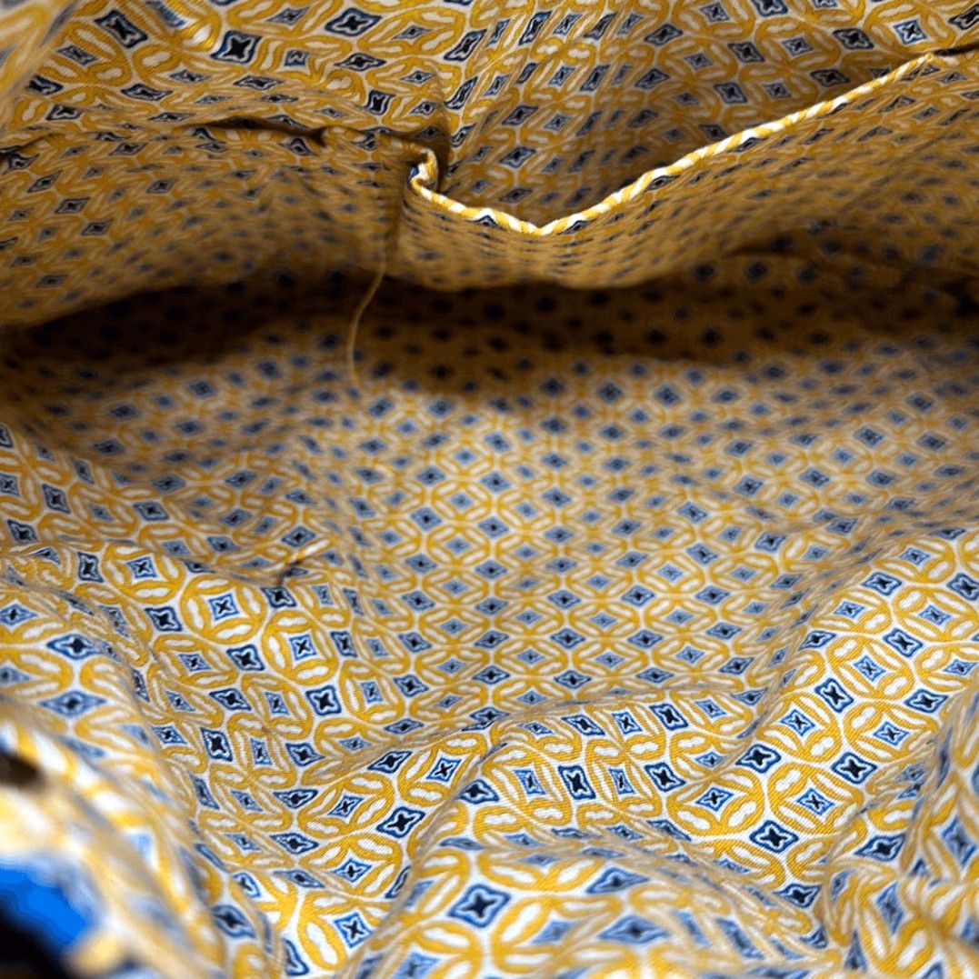 Vera Bradley Vera Bradley Tote Shoulder Bag Handbag Purse Riviera Blue Multicolor Yellow Medium Womens Boys/Girls? Size ONE SIZE - 6 Thumbnail