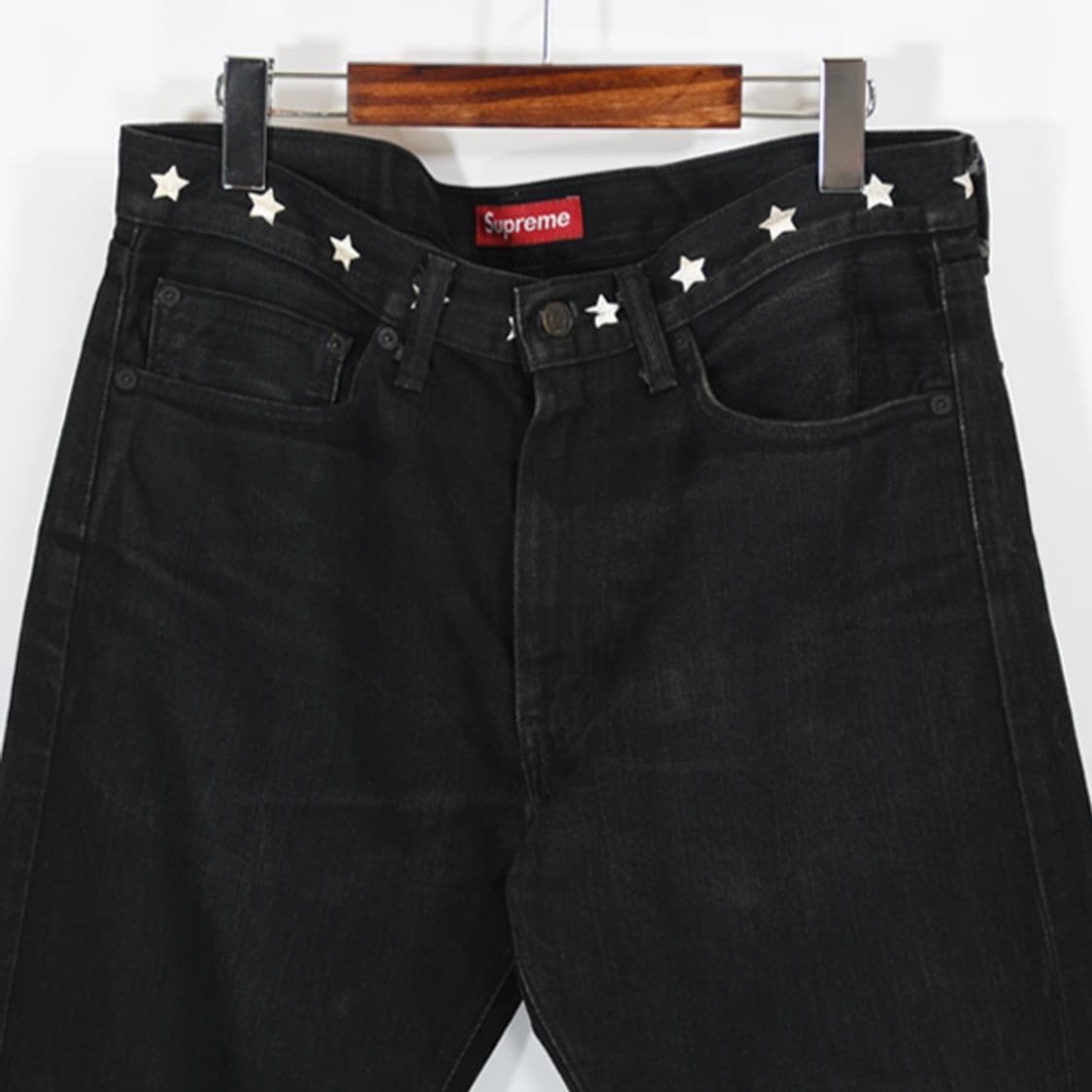 Levi's × Supreme Supreme x Levi’s Star Black Denim Pants Size US 32 / EU 48 - 3 Thumbnail