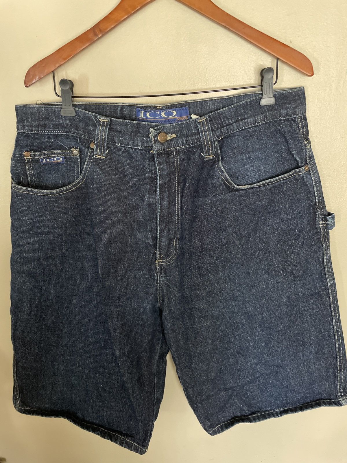 Designer × Vintage ICQ Jeans Blue Denim Jorts 40 y2k skater hip hop urban vtg 🔥 Size US 40 / EU 56 - 1 Thumbnail