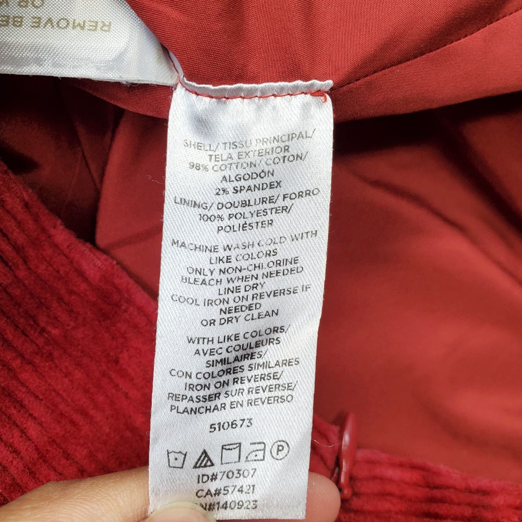 Loft LOFT Womens 2 Red Corduroy A-Line Mini Skirt Zip Pleated Lined Stretch Casual Short Size 26" / US 2 / IT 38 - 6 Thumbnail
