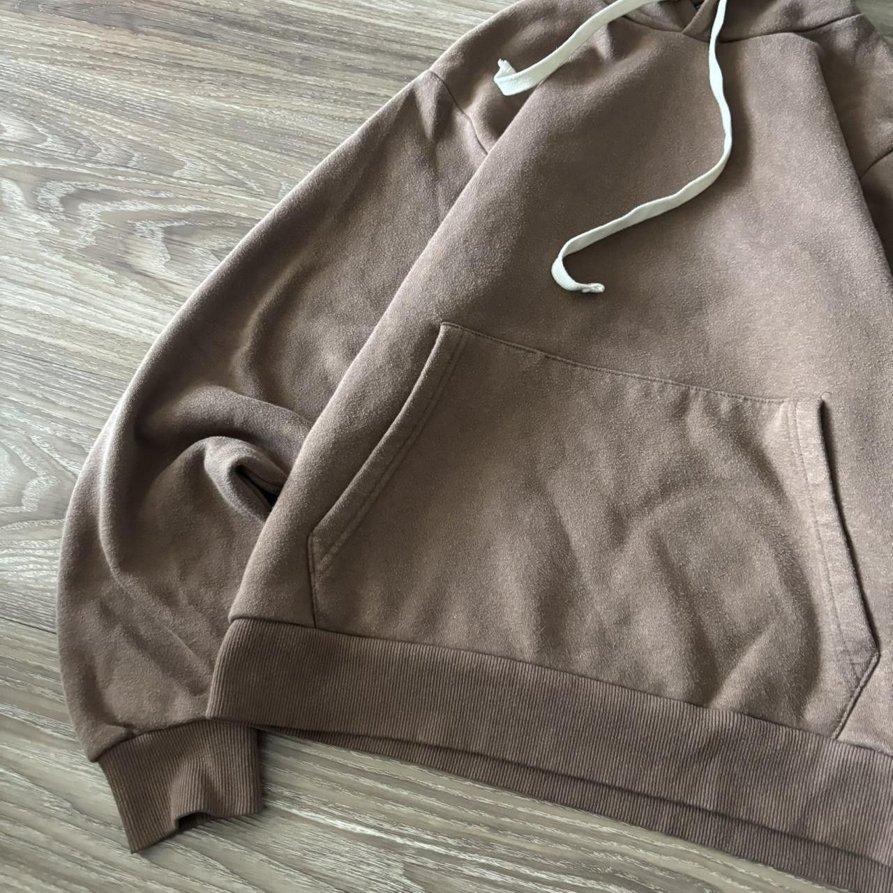 Vintage Crazy Vintage Y2K/2000s Brown Blank Streetwear Pullover Hoodie! Size US M / EU 48-50 / 2 - 3 Thumbnail