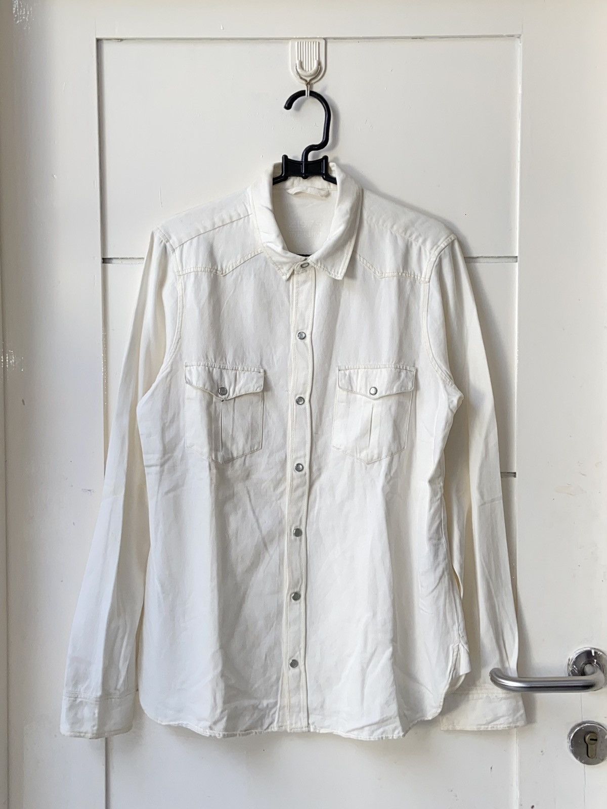 Zara ZARA BASIC DENIM White Shirt Size US XS / EU 42 / 0 - 1 Thumbnail