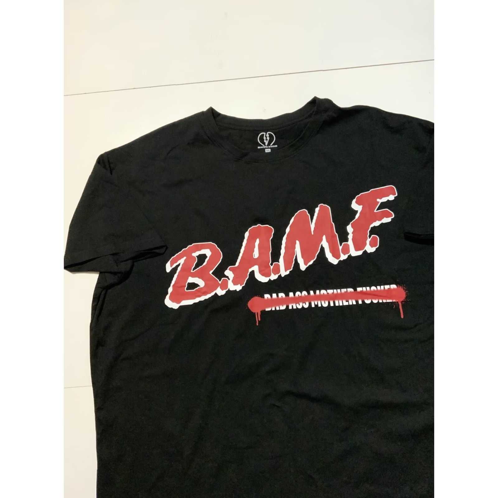 MOTHER Beautiful Bastard Shirt Mens 5XL Black BAMF Bad A** Mother Fu**er S/S Graphic Crew T-Shirt Size US XXL / EU 58 / 5 - 3 Thumbnail