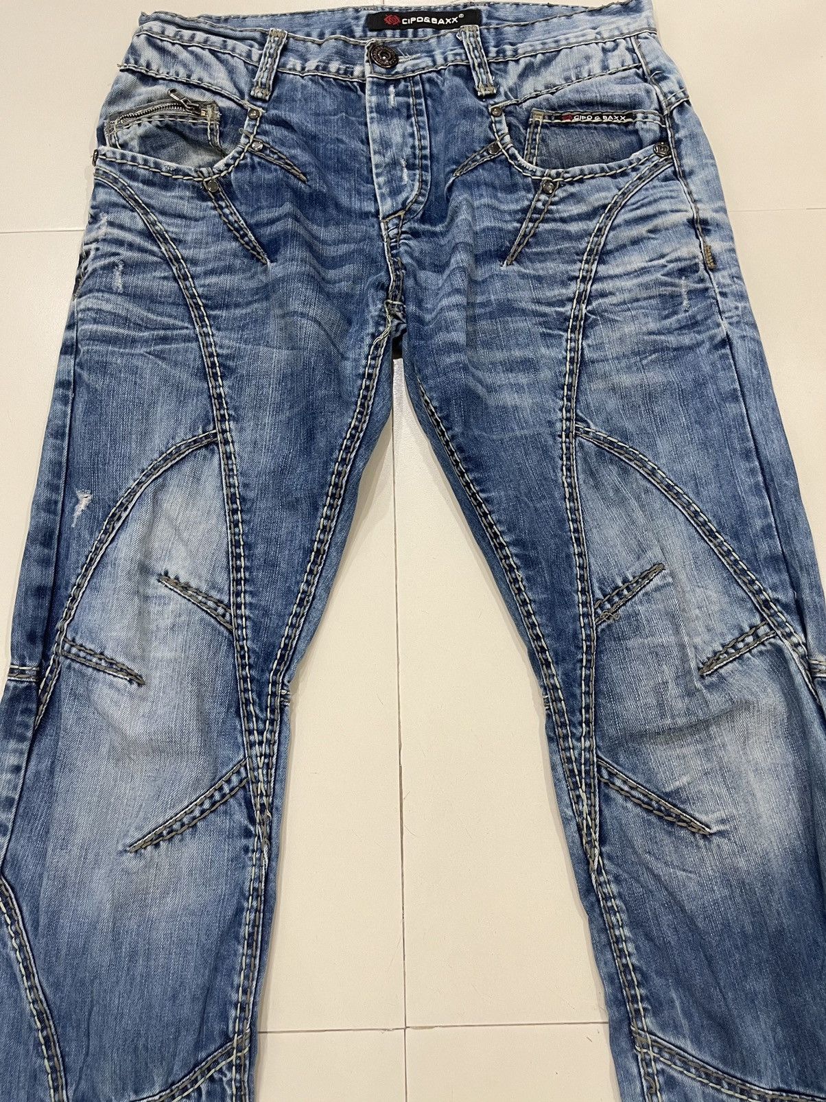 Bad Son × Japanese Brand × Vintage FLARE JEANS DISTRESSED STREETWEAR DESIGNER Size US 36 / EU 52 - 3 Thumbnail