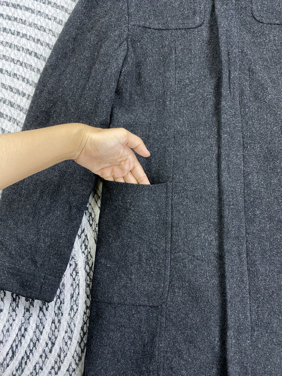 Yohji Yamamoto 🔥STEALS Yohji Yamamoto Ined Wool Long Hoodie Jacket Size US S / EU 44-46 / 1 - 7 Thumbnail