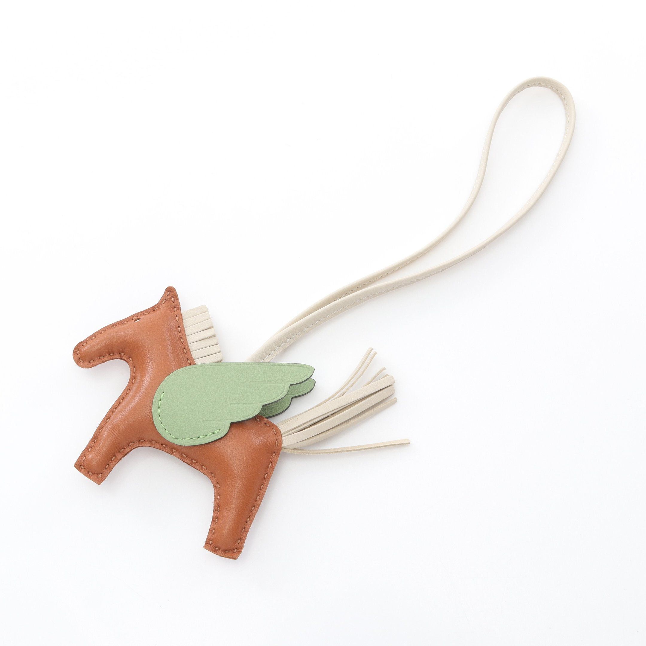 Hermes Hermes Rodeo Pegasus Pm Gold Veil Cricket Kure Bag Charm Veau Swift Aagneau Light Brown Green Off White B Stamp Size ONE SIZE - 1 Thumbnail