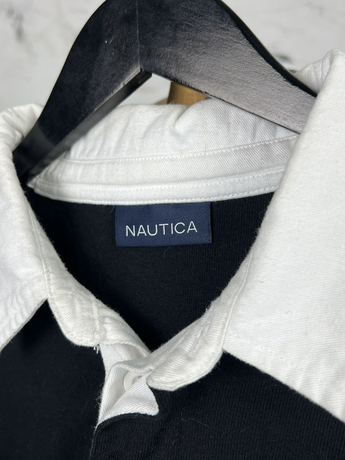 Nautica Vintage Nautica Rygby Long Sleeve Polo Shirt Size L - XL Size US L / EU 52-54 / 3 - 3 Thumbnail