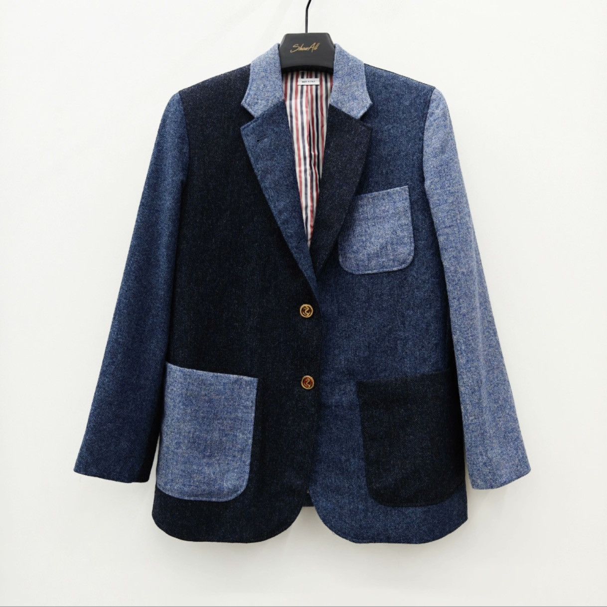Thom Browne Thom Browne patchwork Donegal tweed blazer Size 42S - 1 Thumbnail